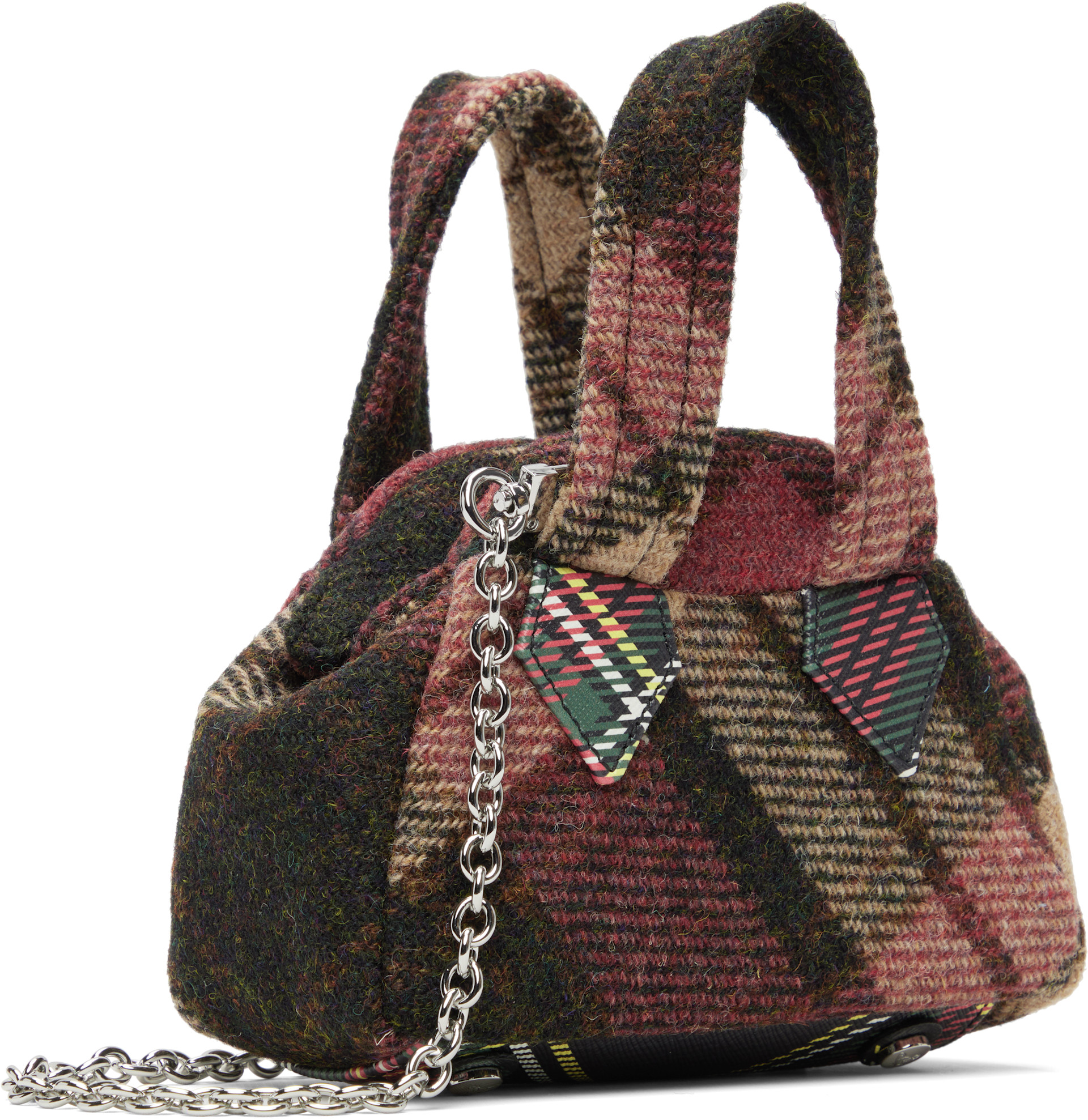 Vivienne Westwood: Red & Brown Archive Mini Yasmine Bag | SSENSE Vivienne Westwood: Red & Brown Archive Mini Yasmine Bag | SSENSE