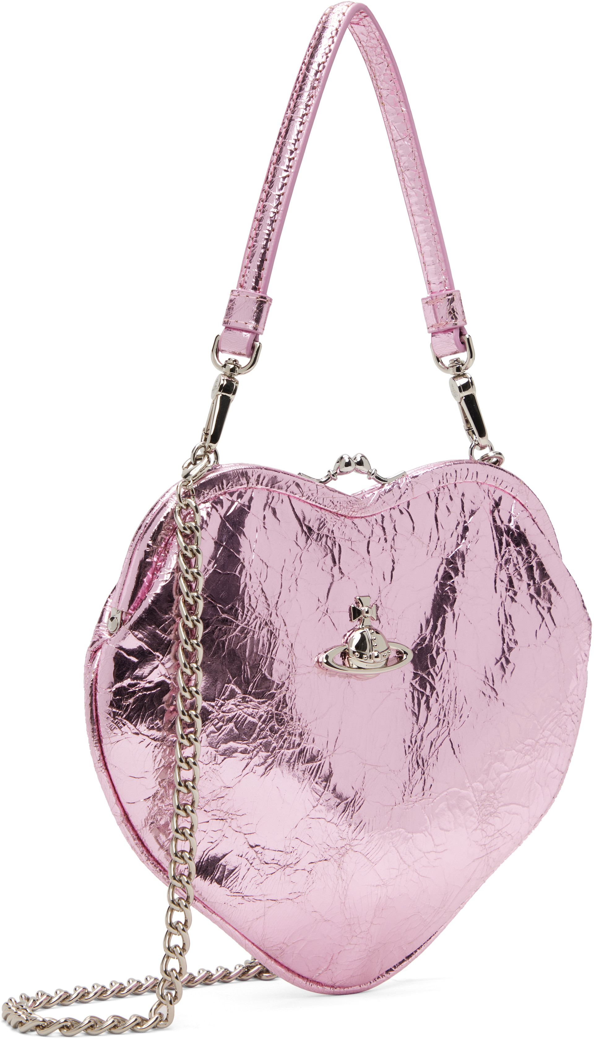 Vivienne Westwood: ピンク Belle Heart Frame バッグ | SSENSE 日本