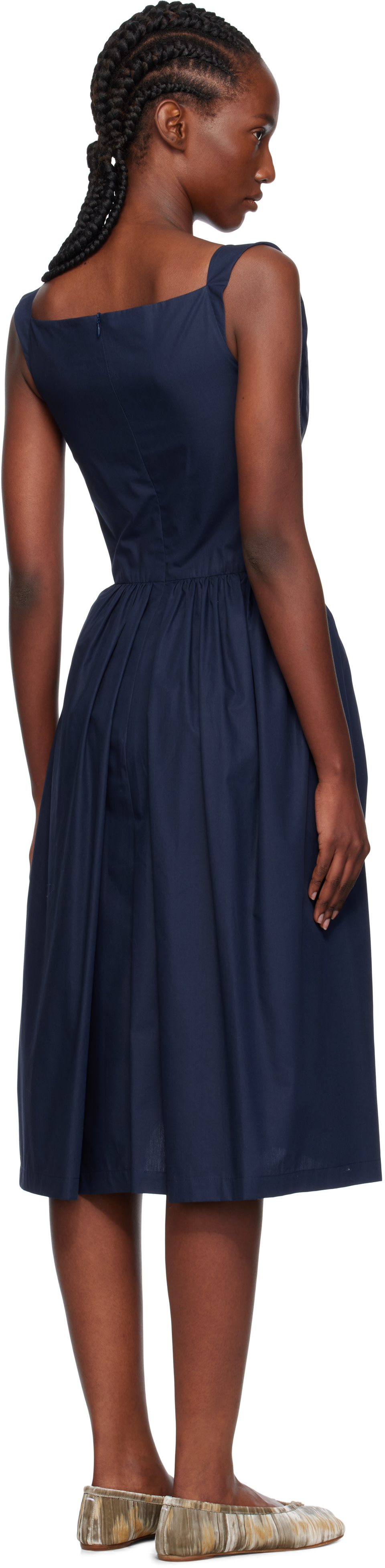 Vivienne Westwood: Navy Sunday Midi Dress | SSENSE