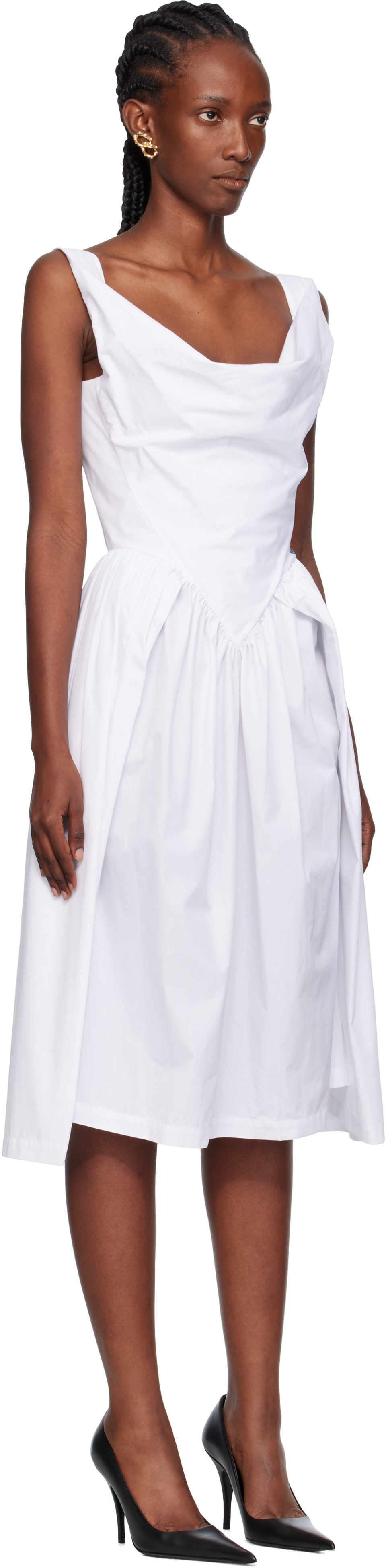 Vivienne Westwood: White Sunday Midi Dress | SSENSE United Kingdom