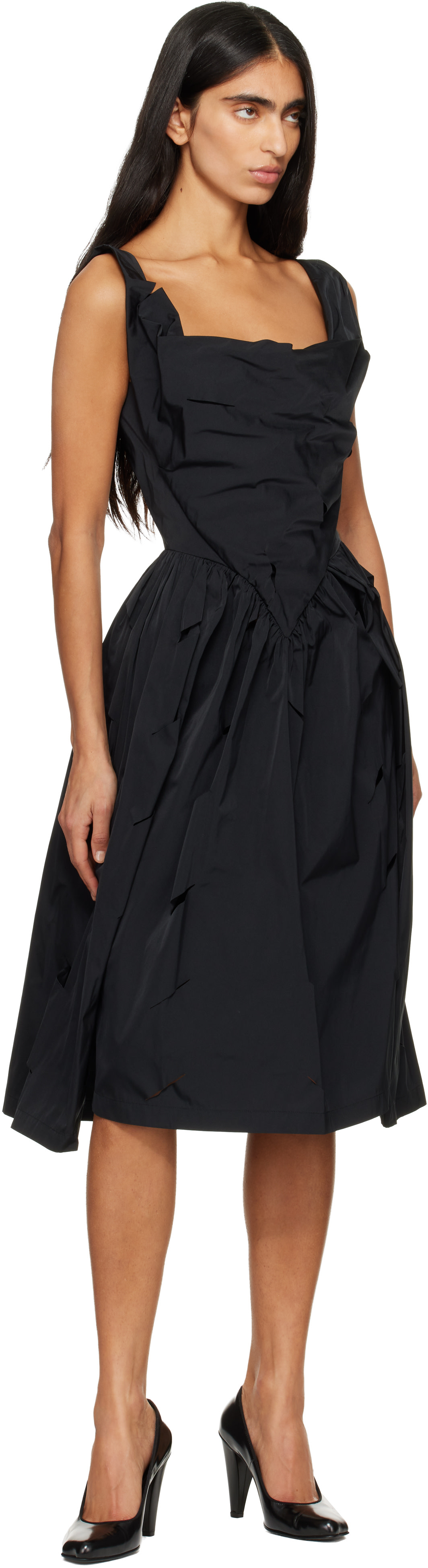 Vivienne Westwood: Black Sunday Midi Dress | SSENSE