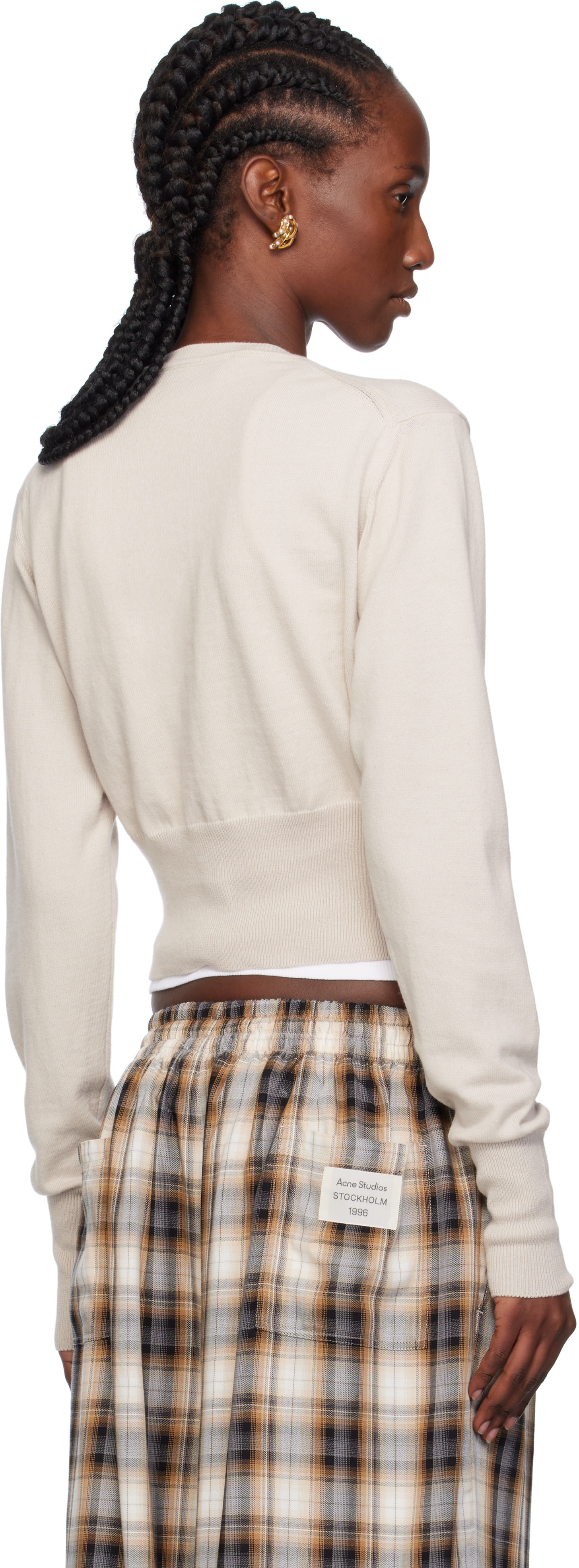 Vivienne Westwood: Taupe Bea Cropped Cardigan | SSENSE
