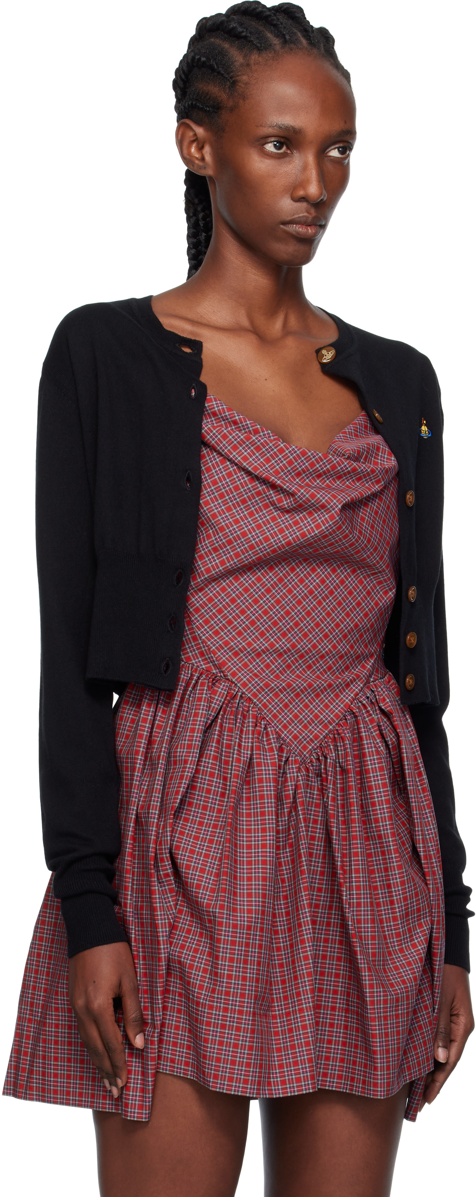 Vivienne Westwood: Black Bea Cropped Cardigan | SSENSE