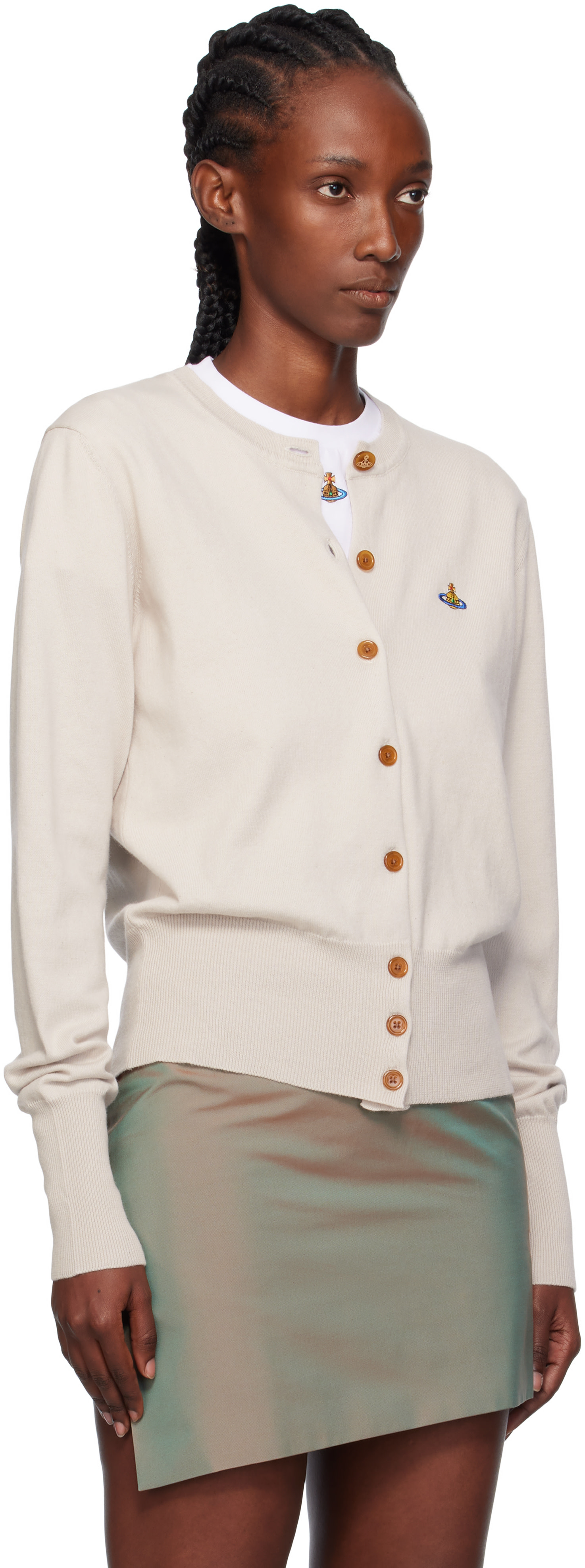 Vivienne Westwood: Taupe Bea Cardigan | SSENSE