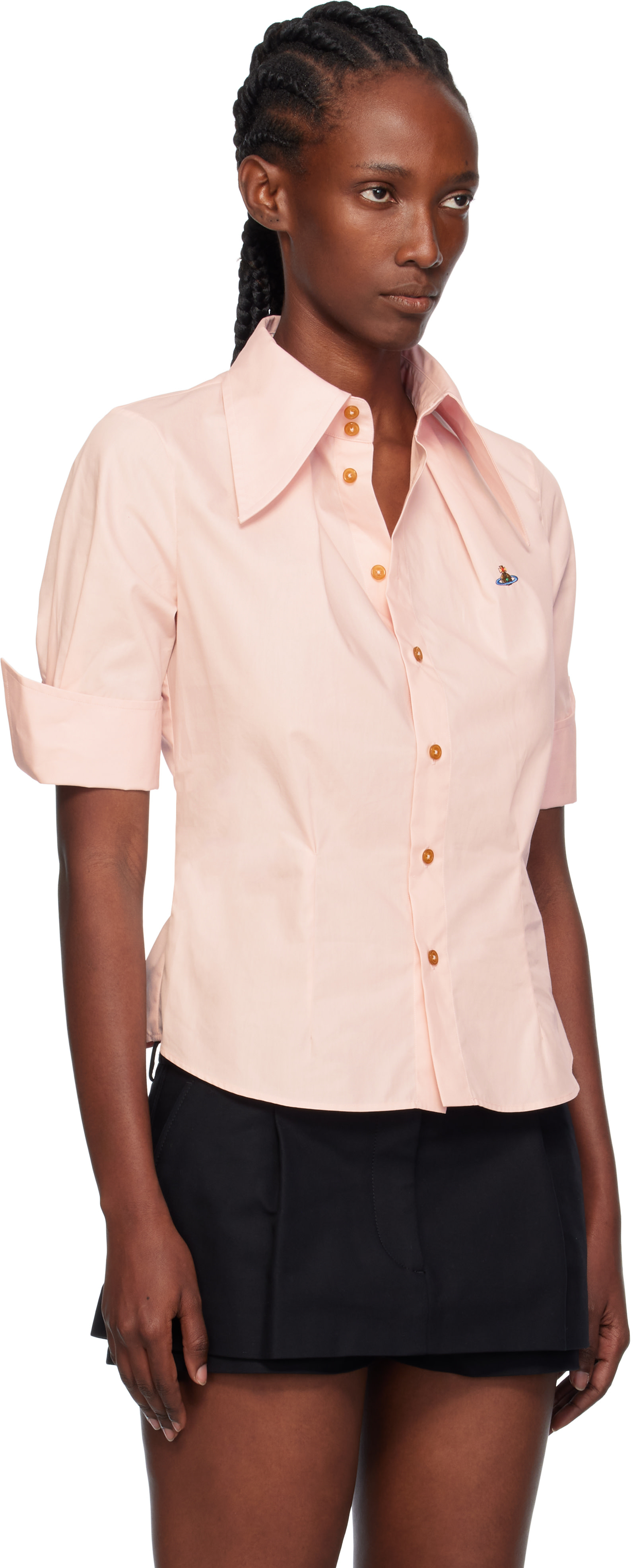 Vivienne Westwood: Pink Short Sleeve Violin Shirt | SSENSE
