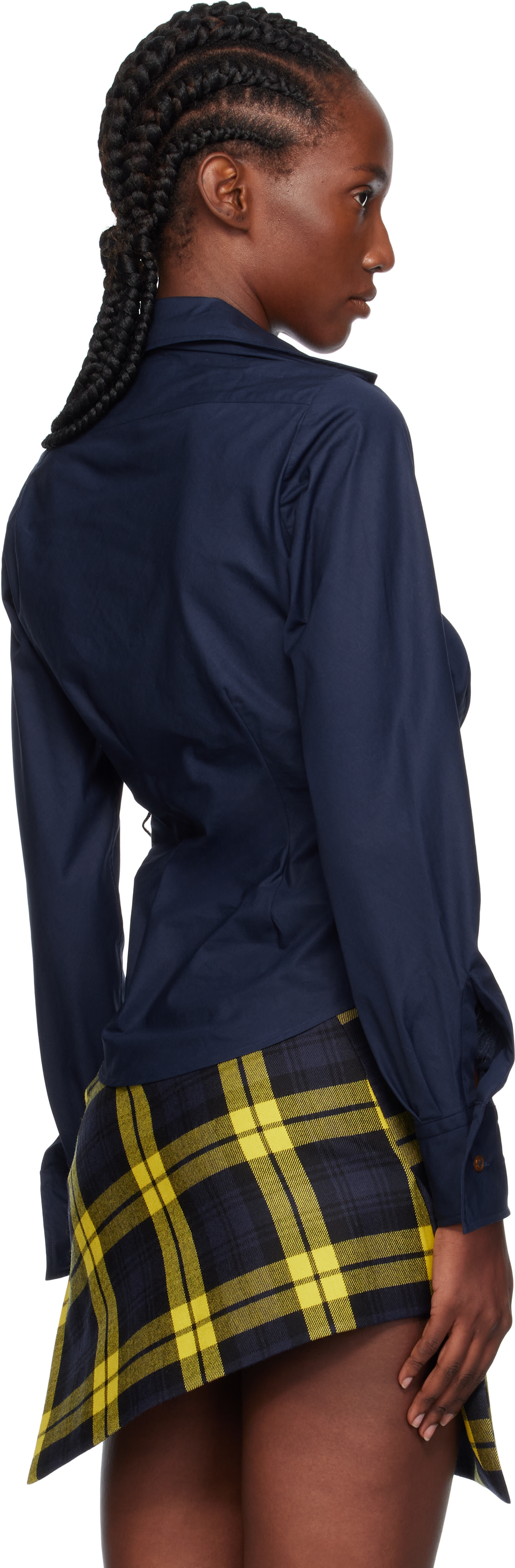 Vivienne Westwood: Navy Drunken Shirt | SSENSE