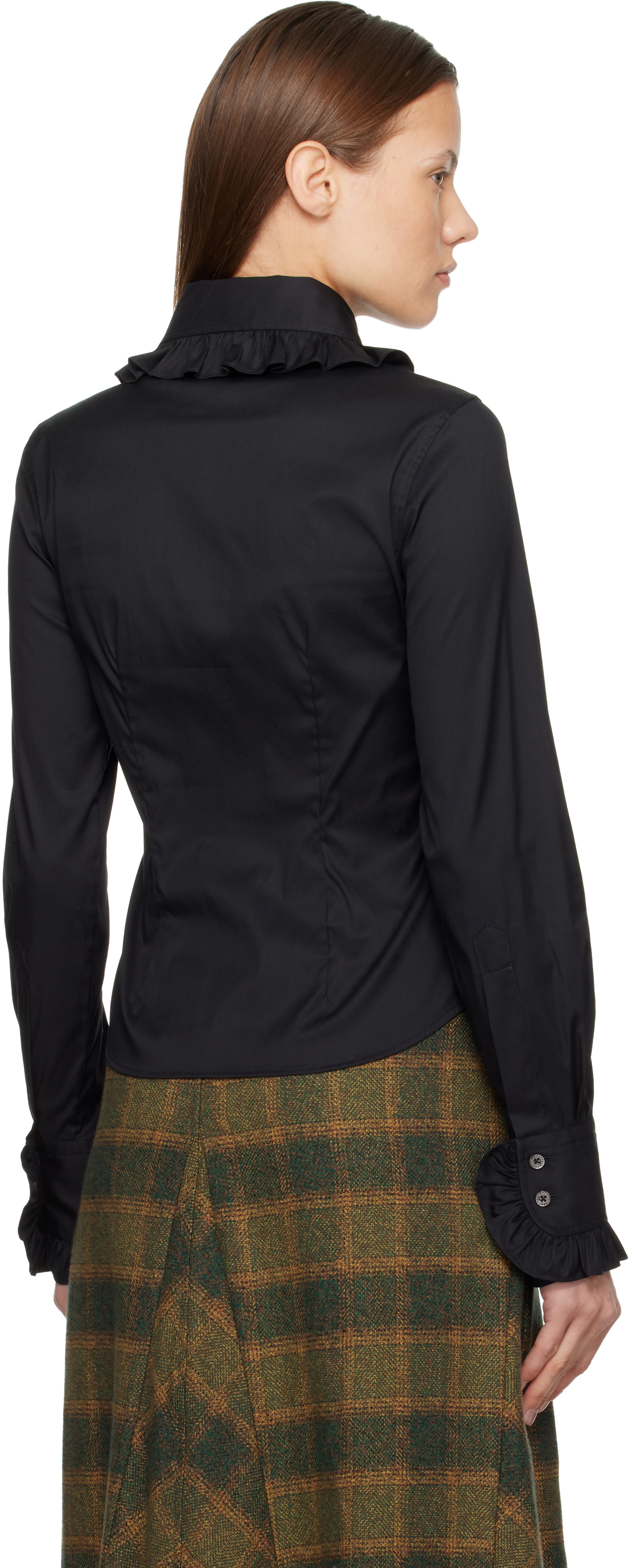 Vivienne Westwood: Black Toulouse Frill Shirt | SSENSE Canada