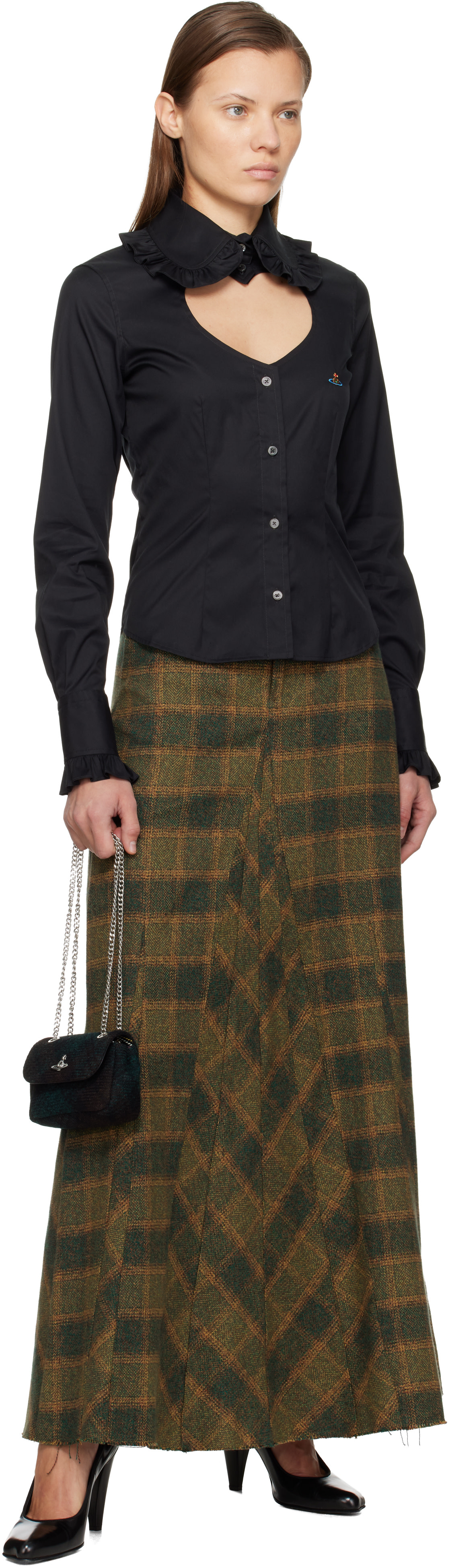 Vivienne Westwood: Black Toulouse Frill Shirt | SSENSE
