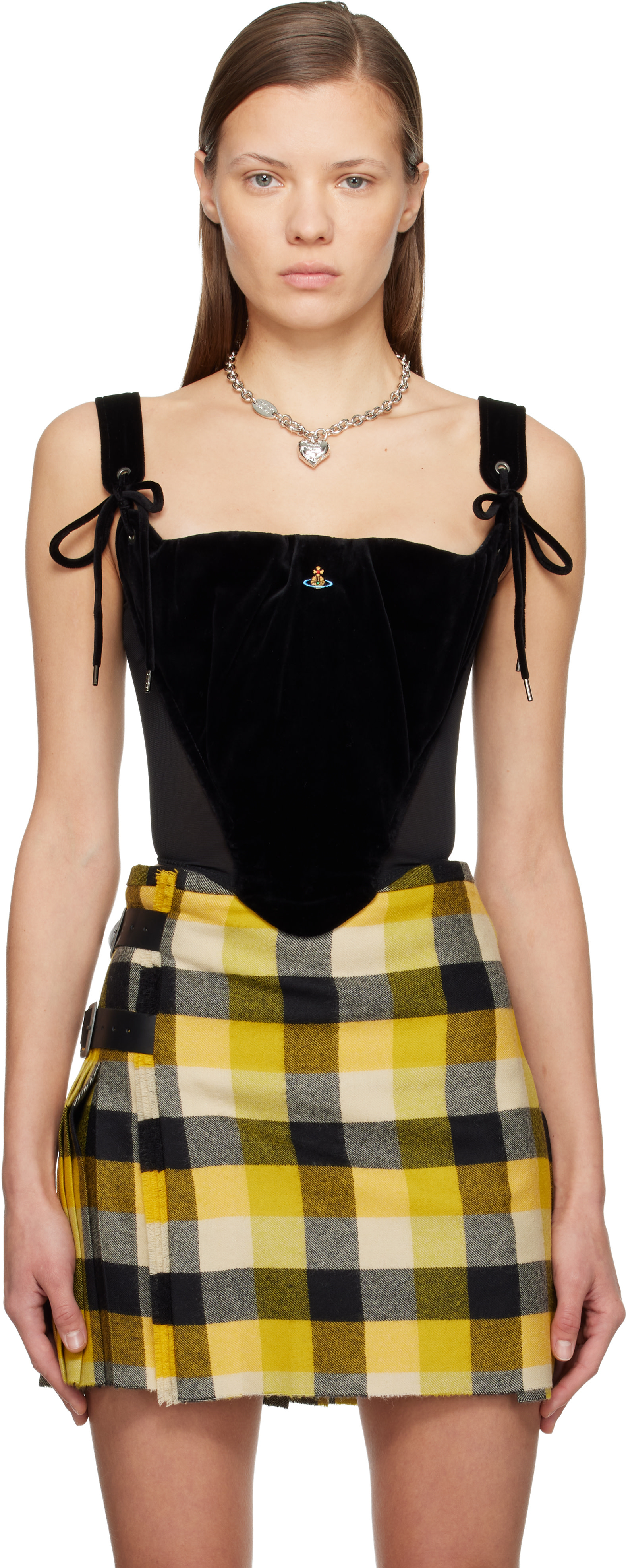 Vivienne Westwood: Black Puppy Corset Top | SSENSE