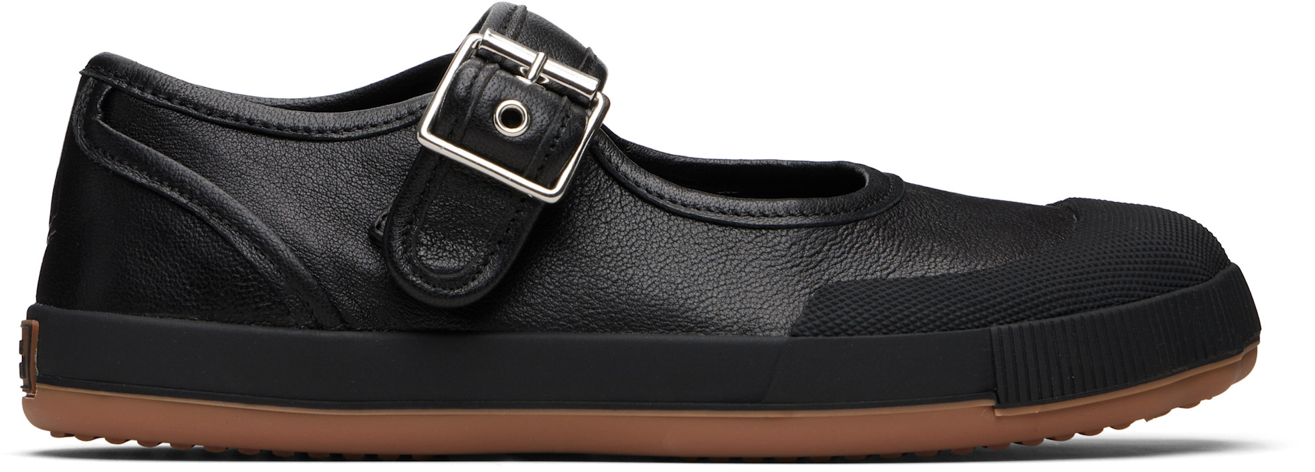 Vivienne Westwood: ブラック Animal Gym Bar フラットシューズ Vivienne Westwood: ブラック Animal Gym Bar フラットシューズ