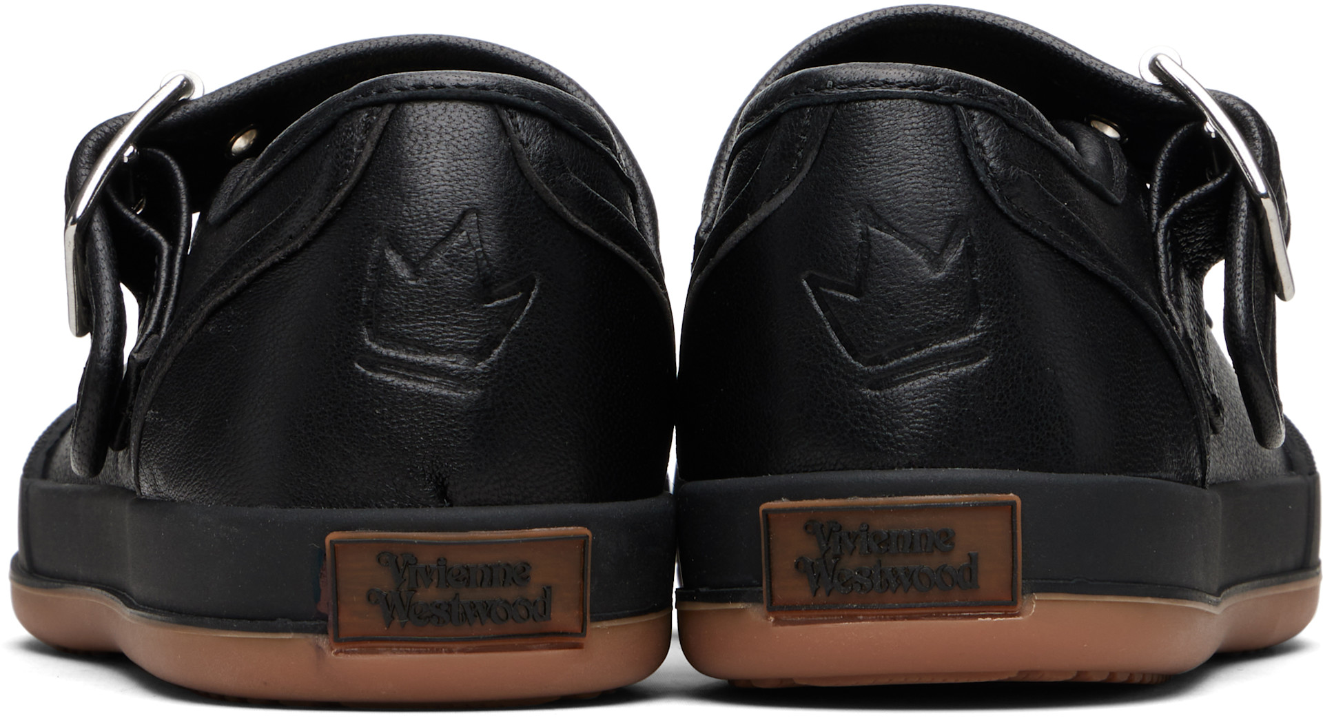 Vivienne Westwood: ブラック Animal Gym Bar フラットシューズ