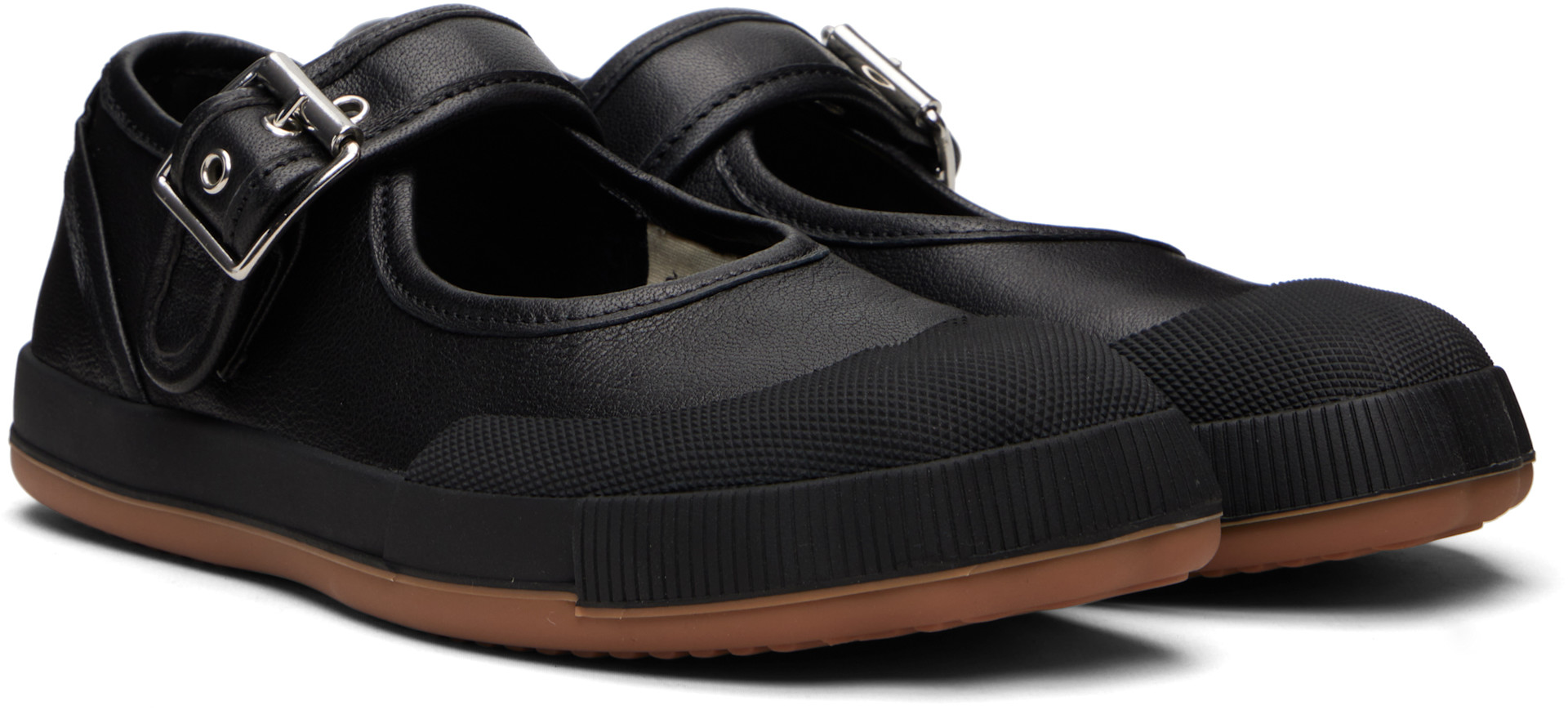 靴 VivienneWestwood ANIMAL GYM BAR Vivienne Westwood: Black Animal Gym Bar Ballerina Flats | SSENSE