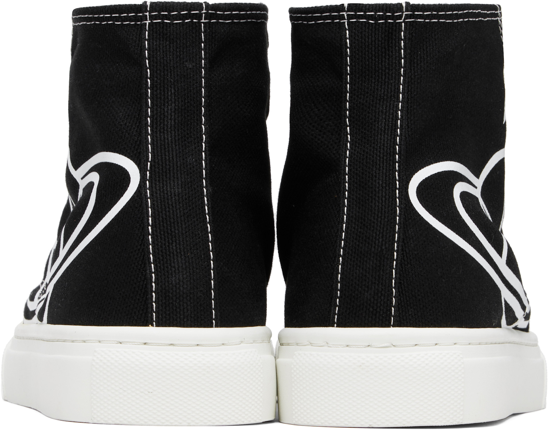 Vivienne Westwood: Black Plimsoll High Top Canvas Sneakers | SSENSE