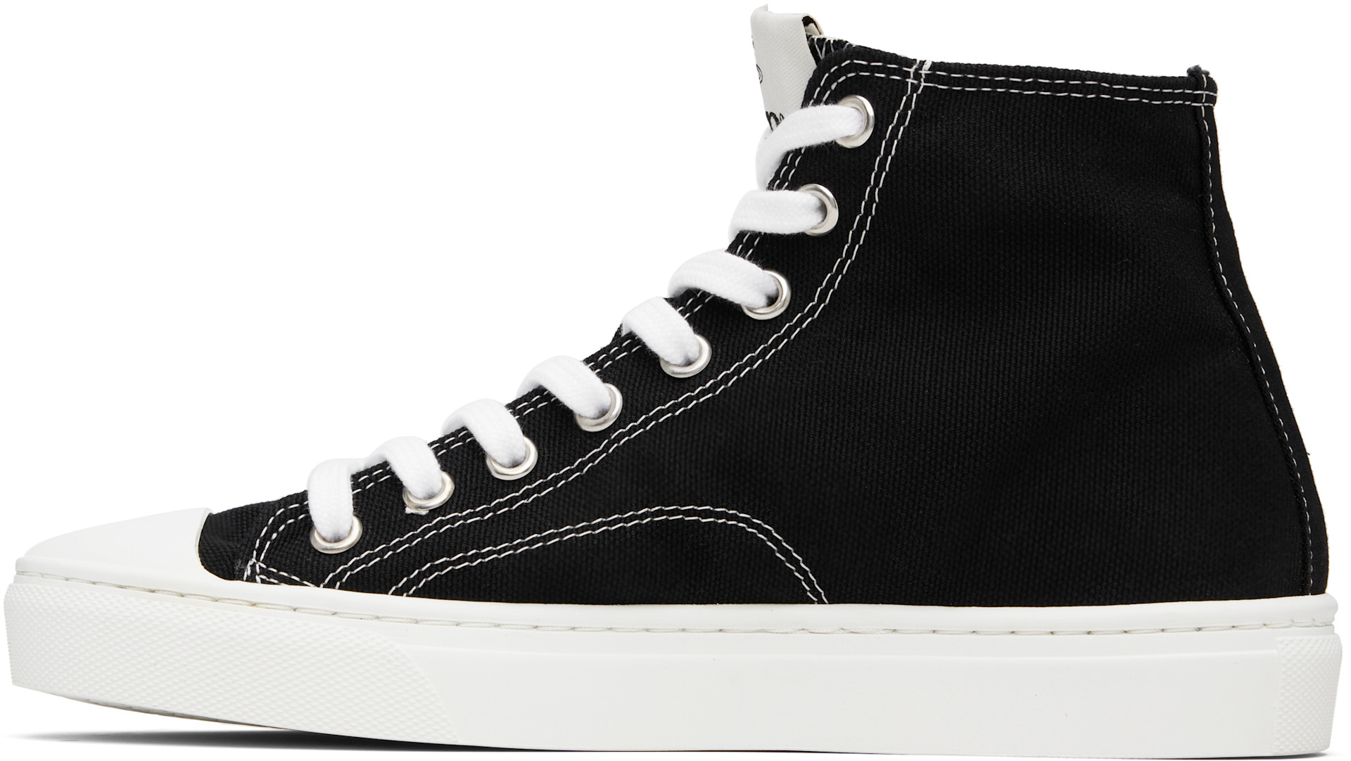 Vivienne Westwood: Black Plimsoll High Top Canvas Sneakers | SSENSE
