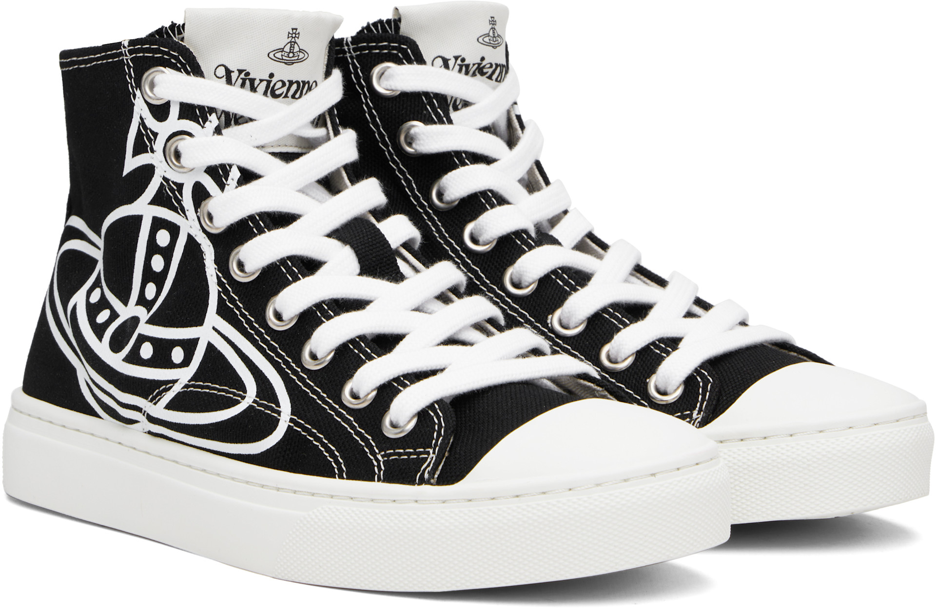 週末限定値下げ Vivienne Westwood ボールペン ブラック Vivienne Westwood: Black Plimsoll High Top Canvas Sneakers | SSENSE