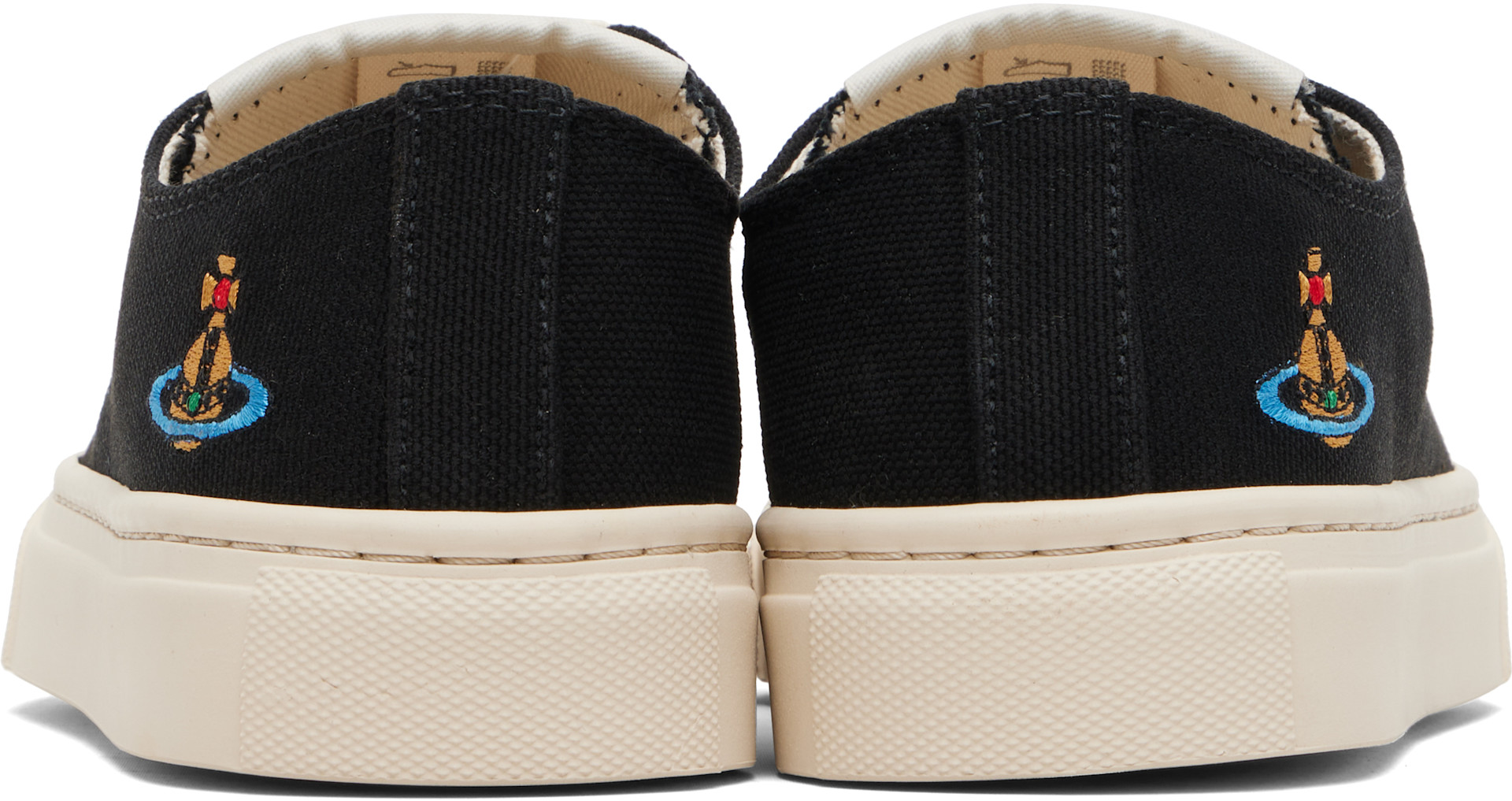 Vivienne Westwood ブラック スニーカー　限定品 Vivienne Westwood: ブラック Plimsoll ローカットスニーカー | SSENSE