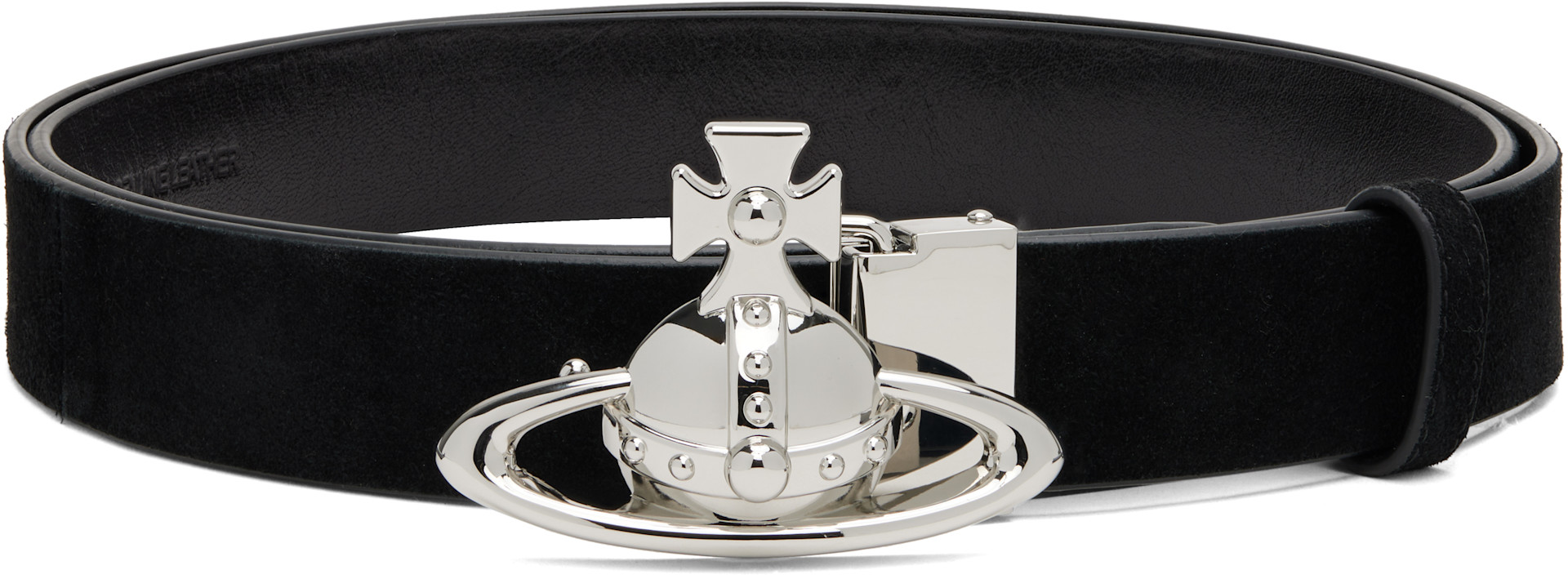 Vivienne Westwood: Black Orb Buckle Belt | SSENSE Denmark