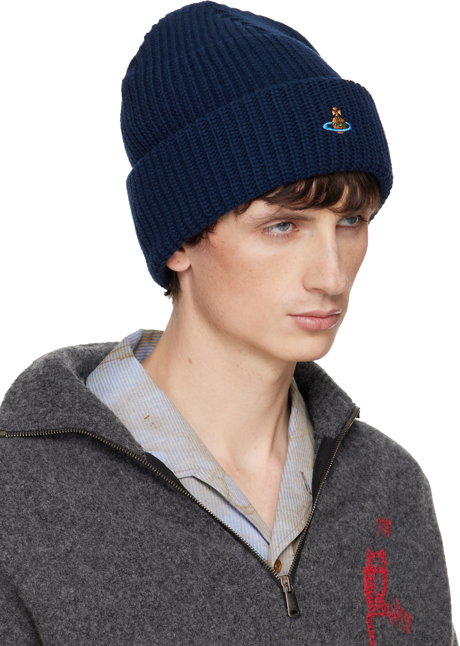 Vivienne Westwood: Navy Sporty Beanie | SSENSE