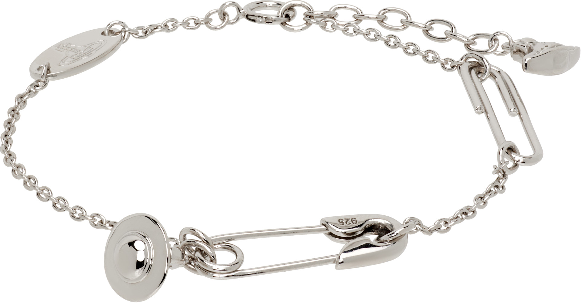 Vivienne Westwood ストラップ Vivienne Westwood: Safety Pin Bracelet | SSENSE United Kingdom