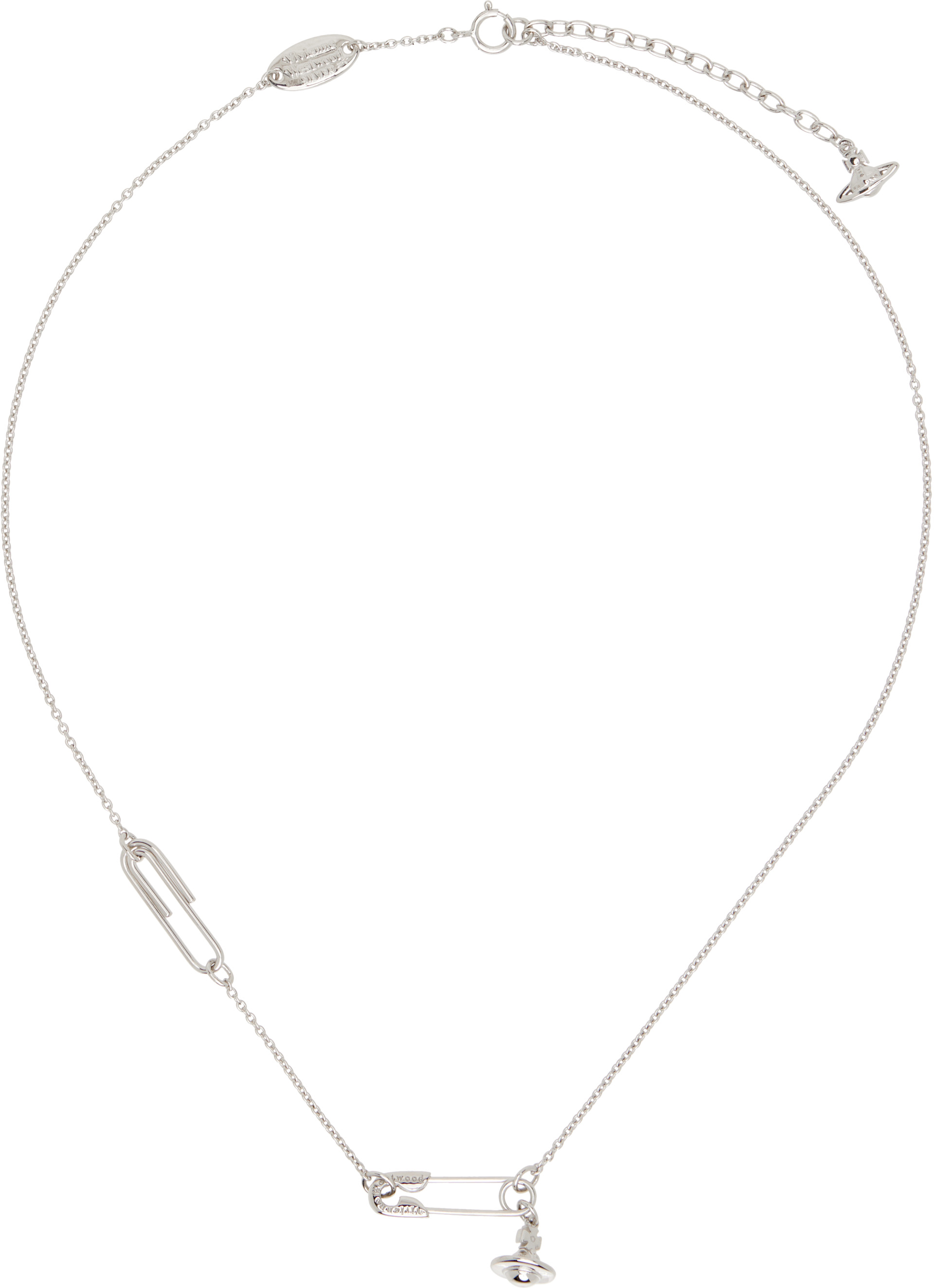 Vivienne Westwood: Safety Pin Pendant Necklace | SSENSE