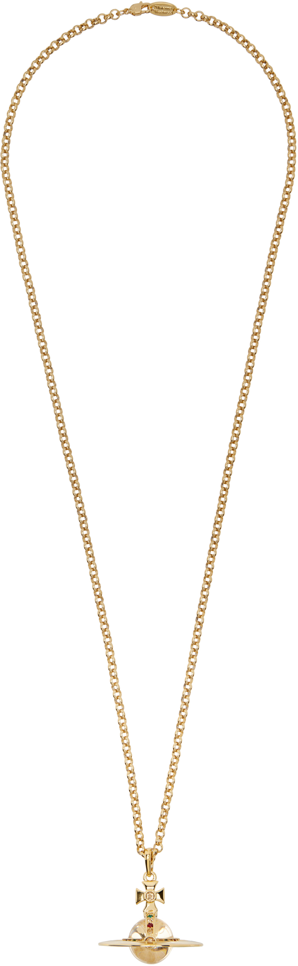 Vivienne Westwood: New Small Orb Pendant Necklace | SSENSE Vivienne Westwood: New Small Orb Pendant Necklace | SSENSE