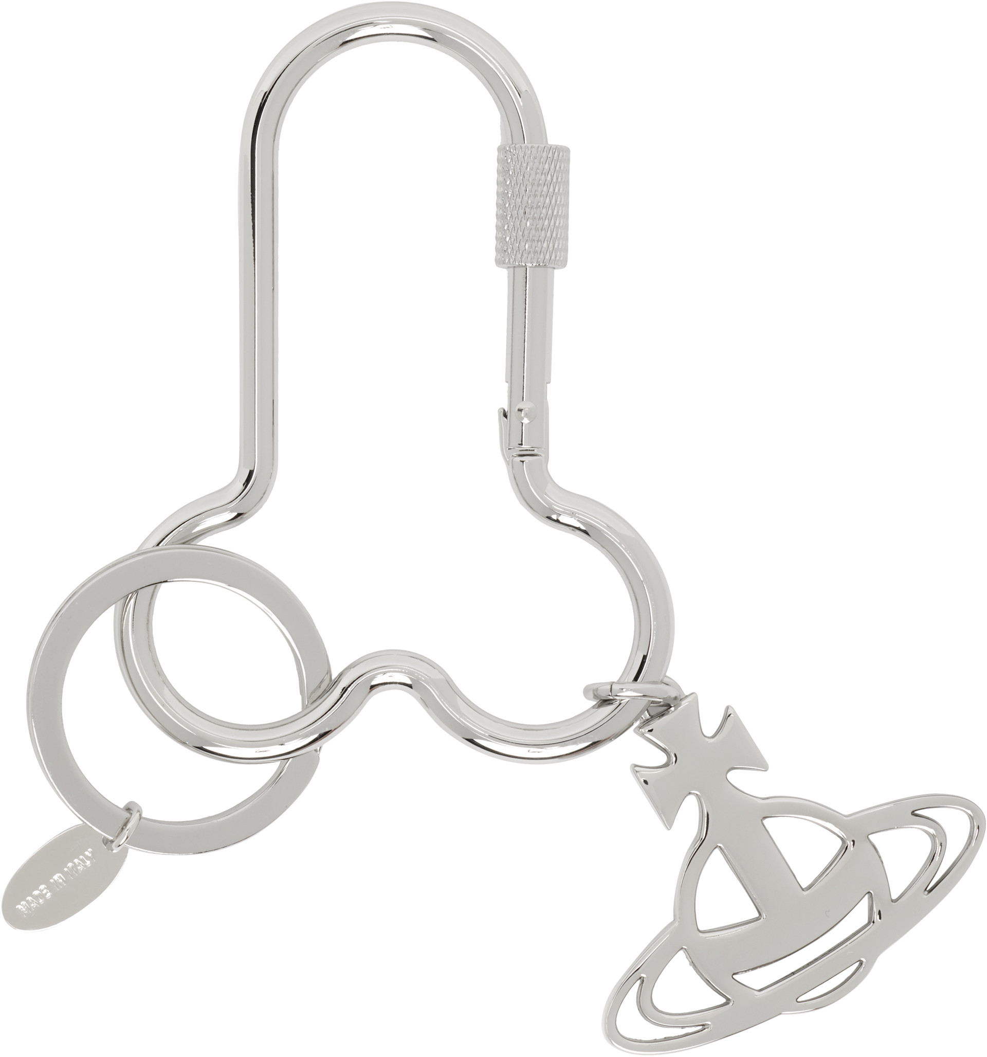 Vivienne Westwood: Silver Penis Carabiner Keychain | SSENSE Canada
