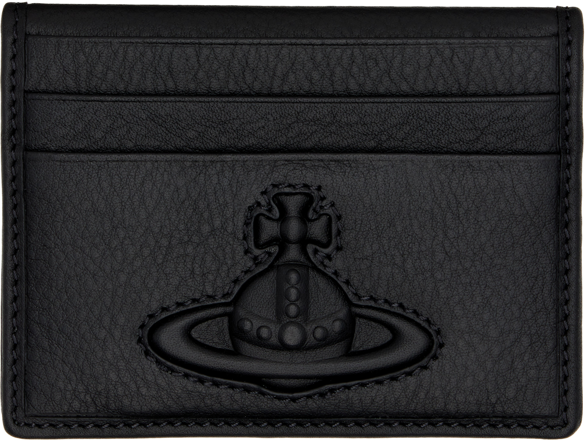 Vivienne Westwood: Black Injected Orb Card Holder | SSENSE