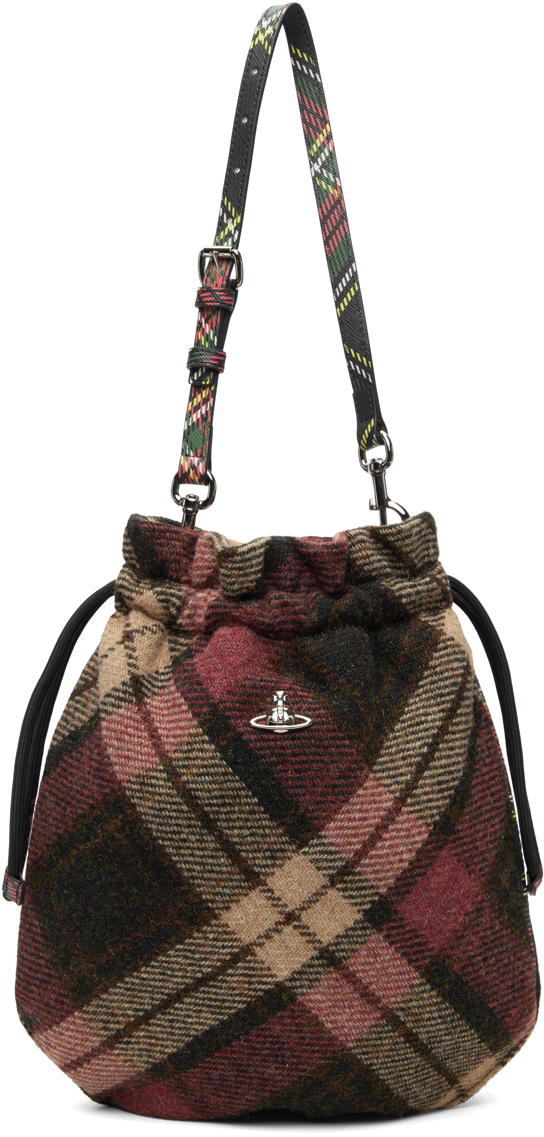 Vivienne Westwood: Red & Brown Drawstring Pouch | SSENSE