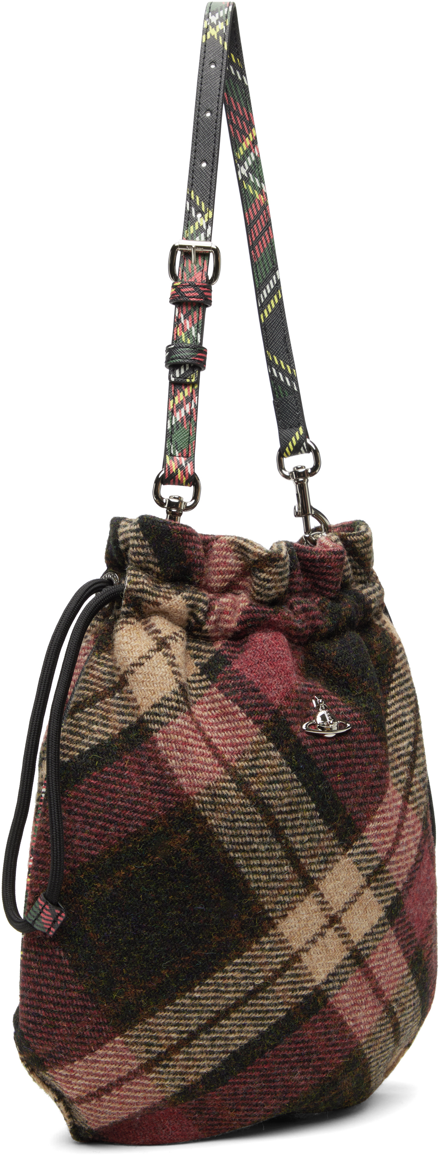 Vivienne Westwood - 레드 & 브라운 드로우스트링 파우치