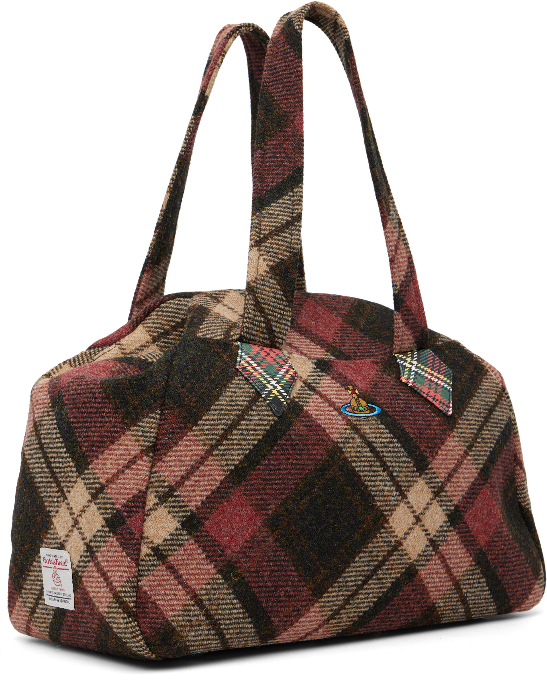 Vivienne Westwood: Red & Beige Archive Yasmine Large Tote | SSENSE