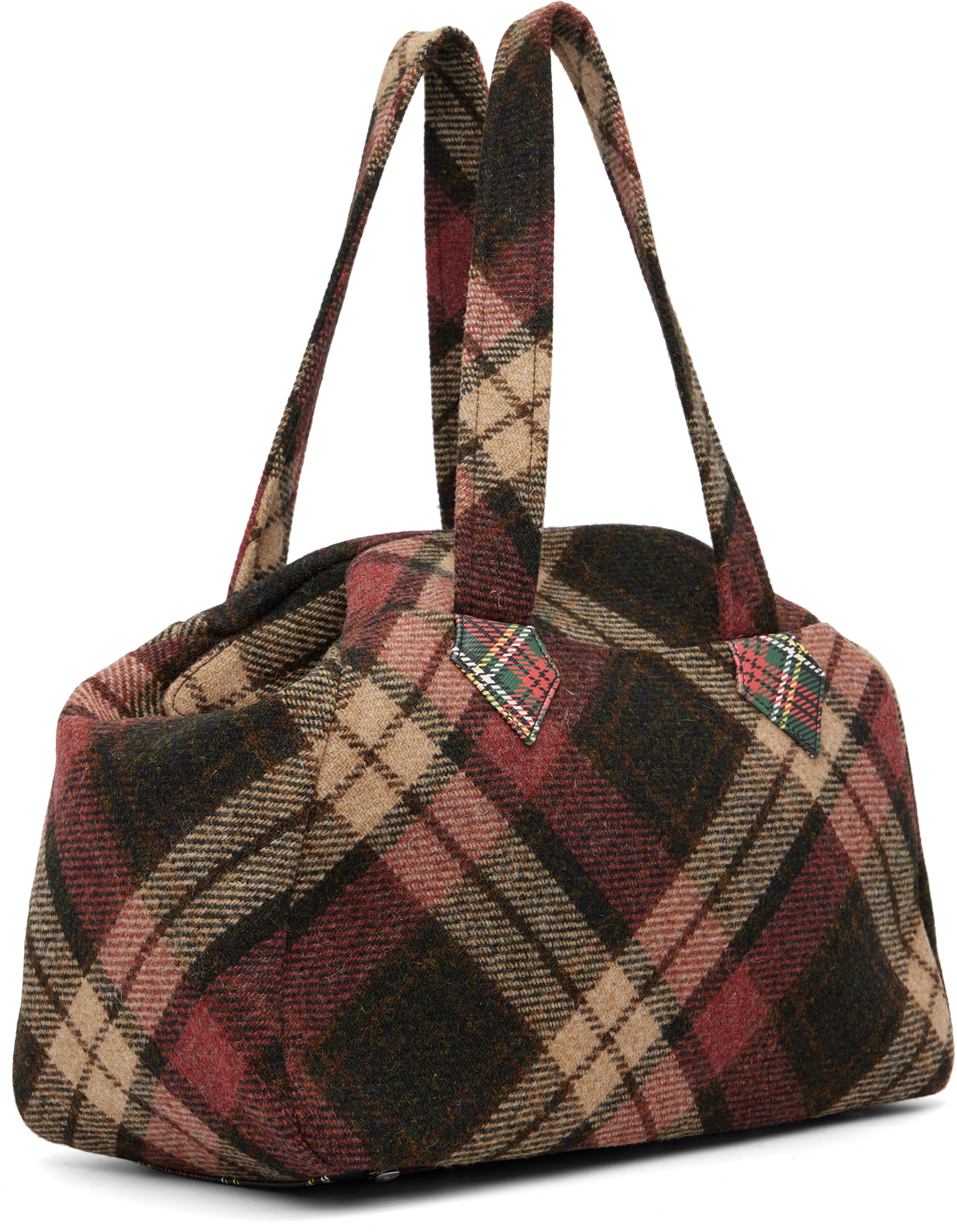 Vivienne Westwood: Red & Beige Archive Yasmine Large Tote | SSENSE