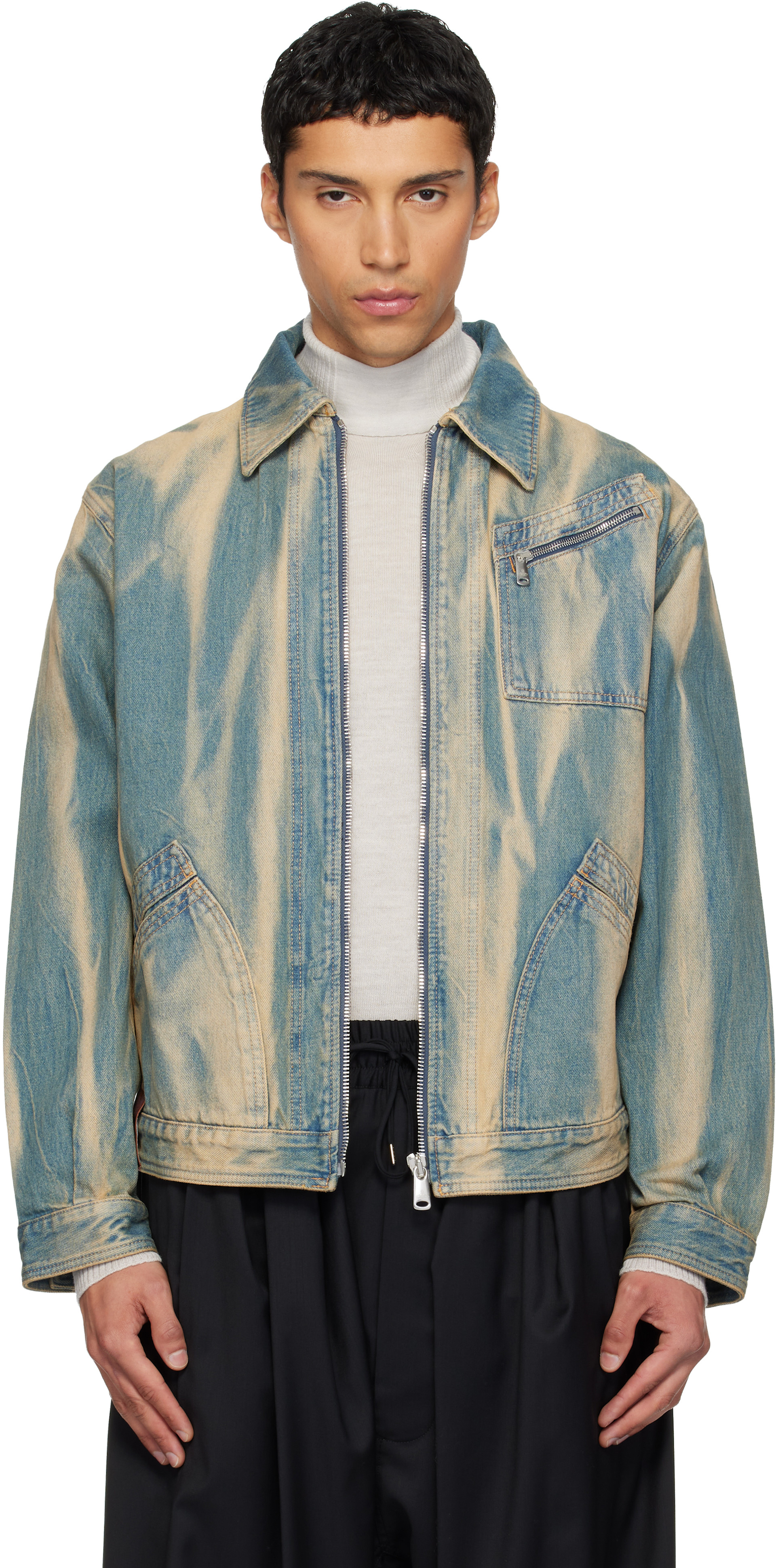 Vivienne Westwood: Blue Piranha Denim Jacket | SSENSE