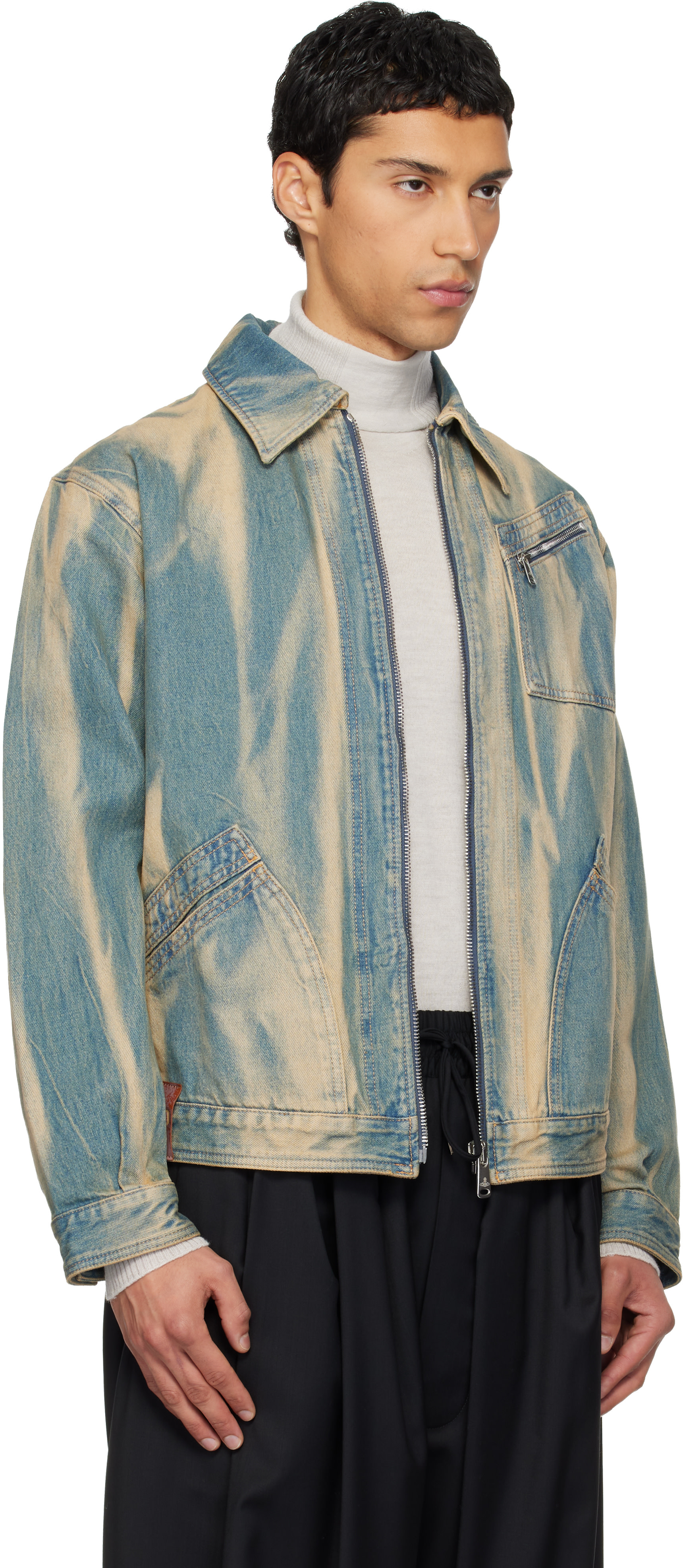 Vivienne Westwood: Blue Piranha Denim Jacket | SSENSE