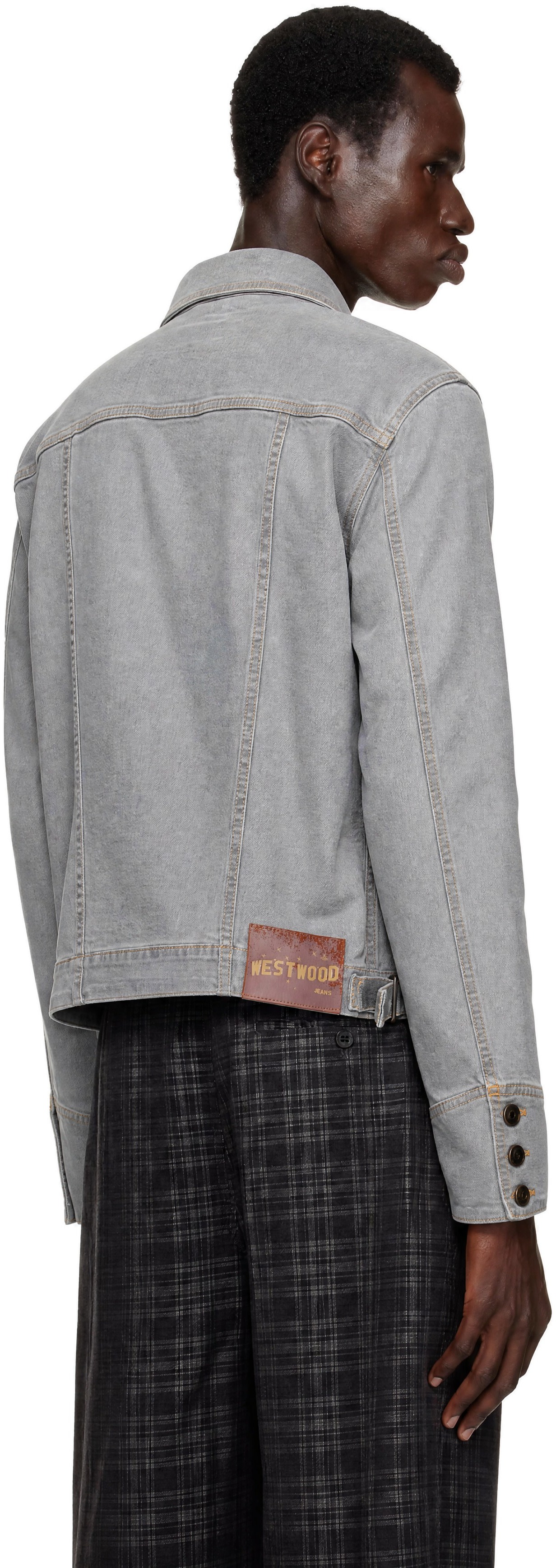 Vivienne Westwood: Gray Stormrider Denim Jacket | SSENSE