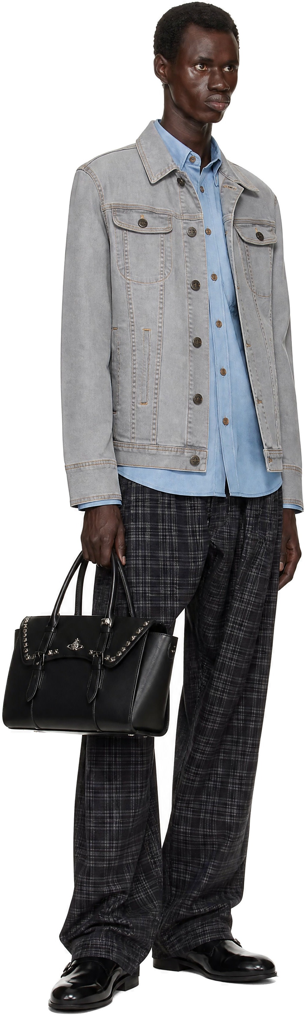 Vivienne Westwood: Black Bettina Medium Hand Bag | SSENSE