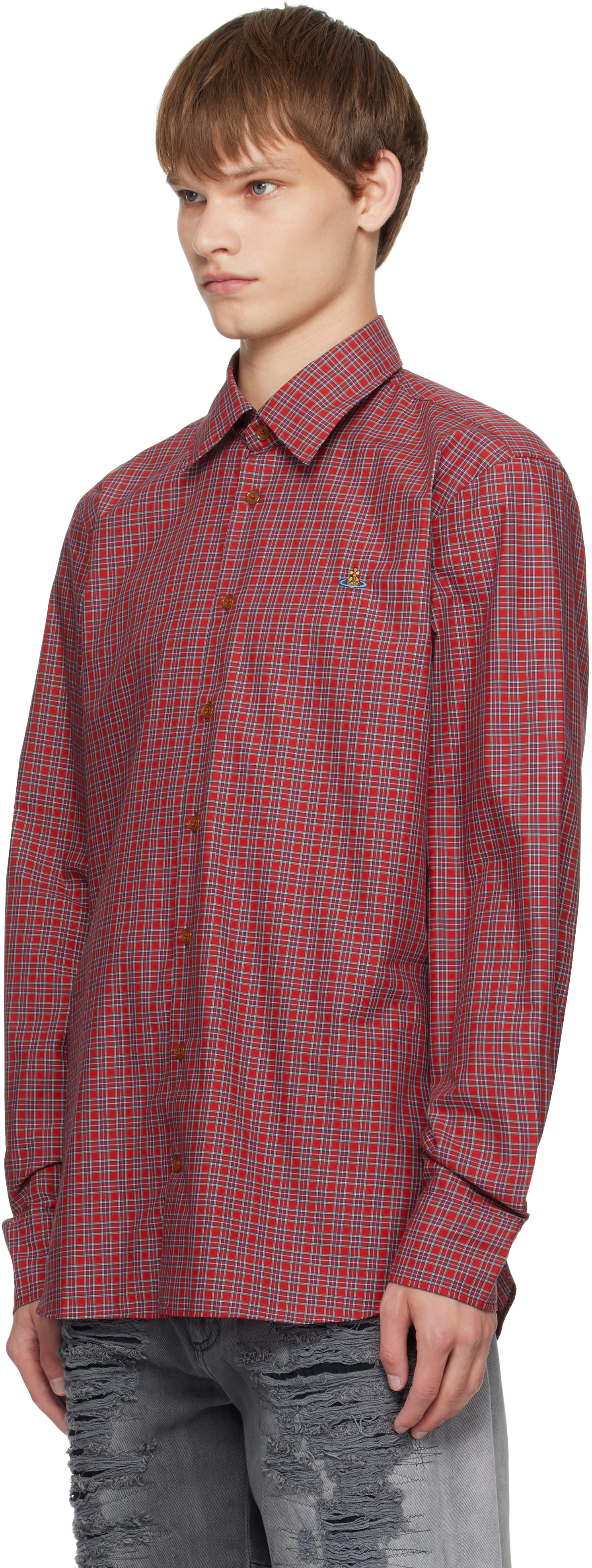 Vivienne Westwood: Red Ghost Shirt | SSENSE Vivienne Westwood: Red Ghost Shirt | SSENSE