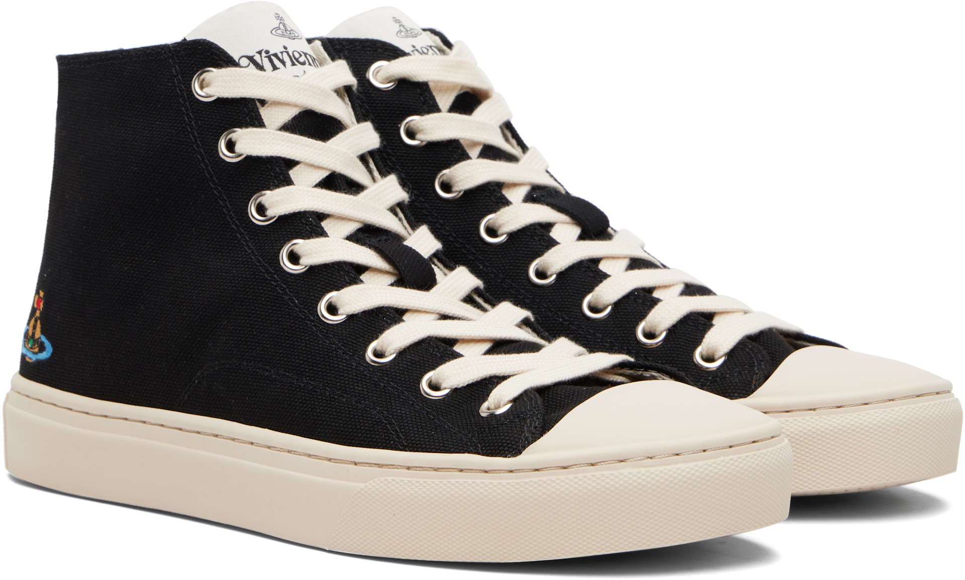 Vivienne Westwood ヴィヴィアン ハイカット スニーカー 41 Vivienne Westwood: ブラック Plimsoll ハイカットスニーカー | SSENSE