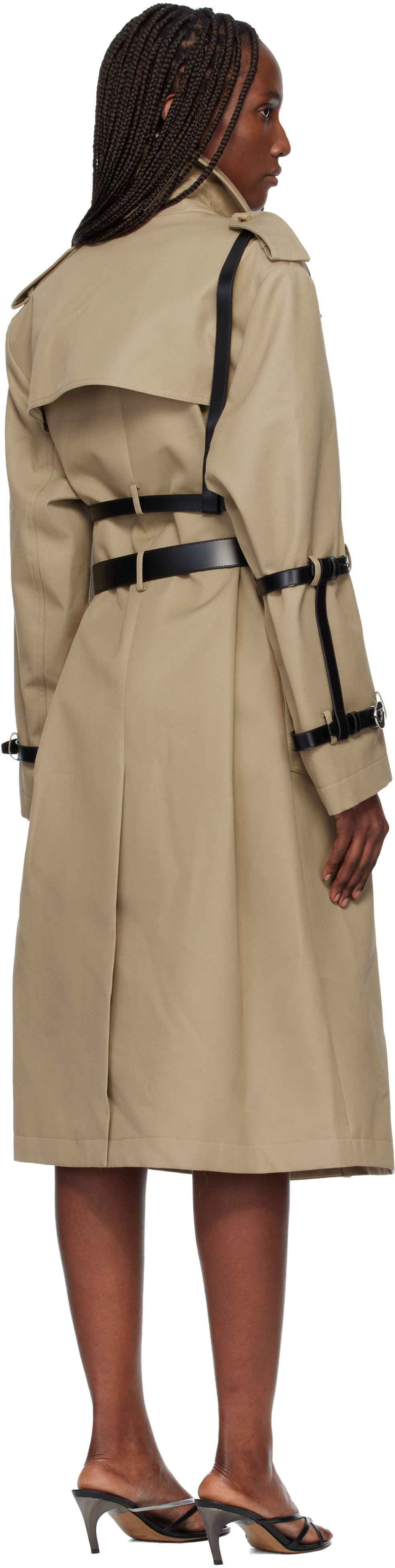 Coperni - Trench beige à ceintures