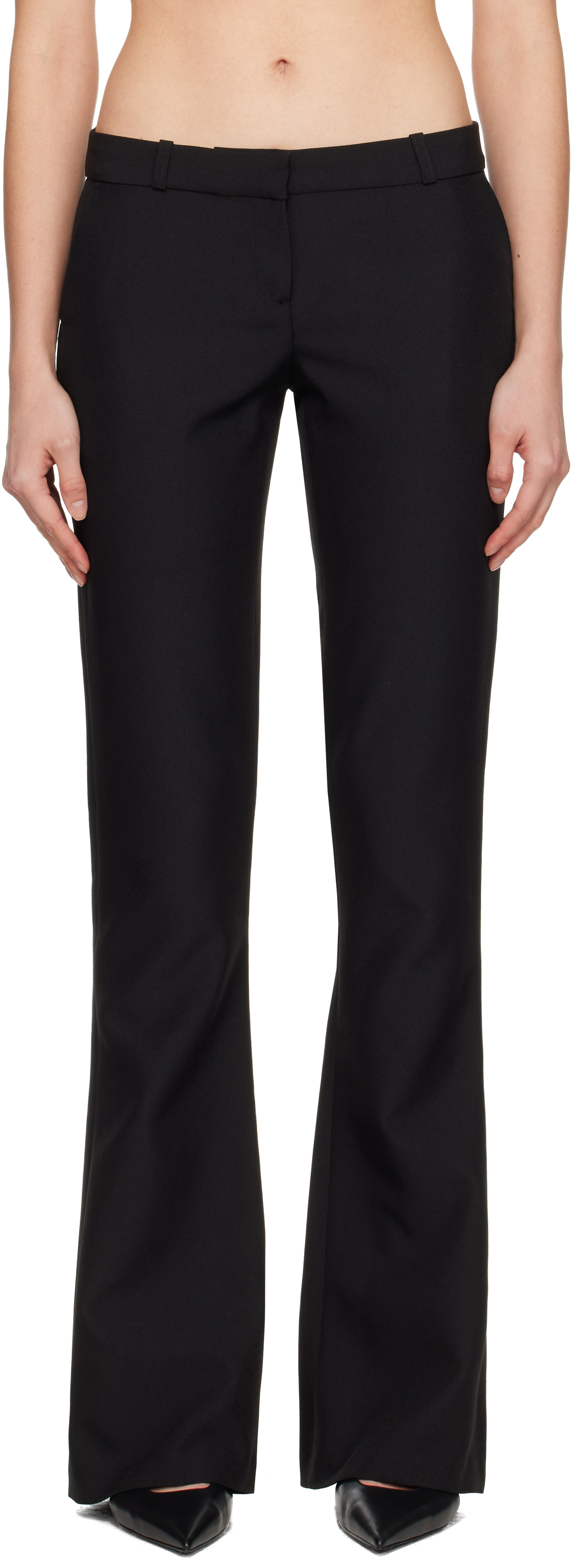 Coperni: Black Low Waisted Trousers | SSENSE
