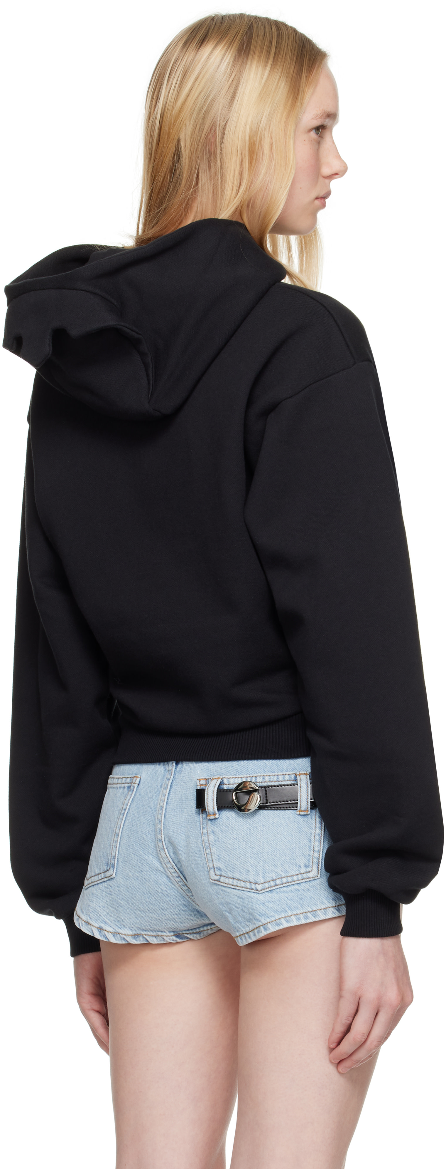 Coperni - Pull à capuche noir à appliqué de couronne - Disney