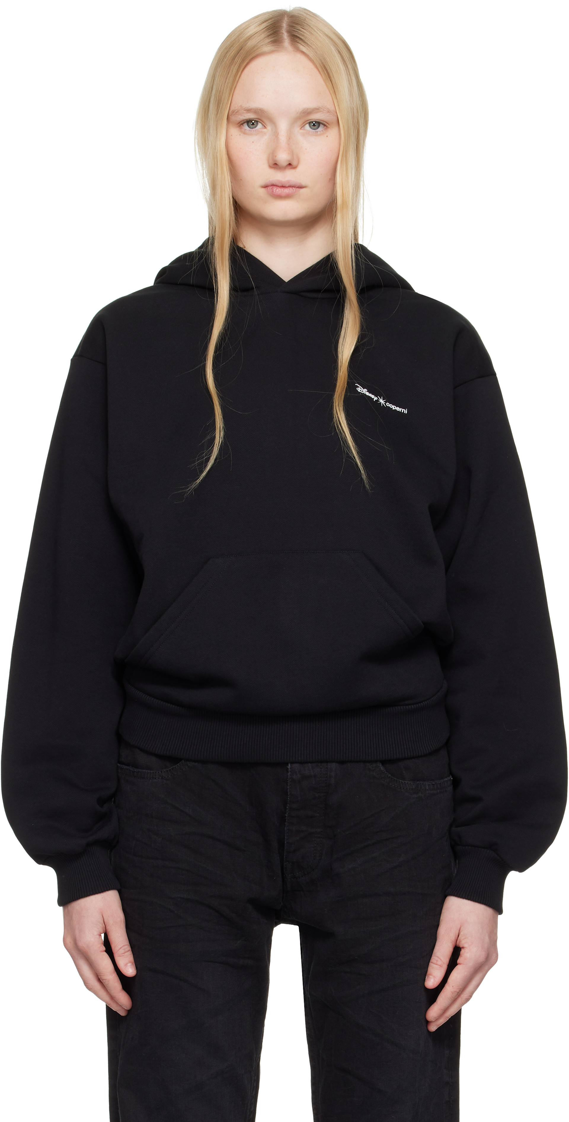 Coperni - Pull à capuche noir à appliqués de corne Maleficent - Disney