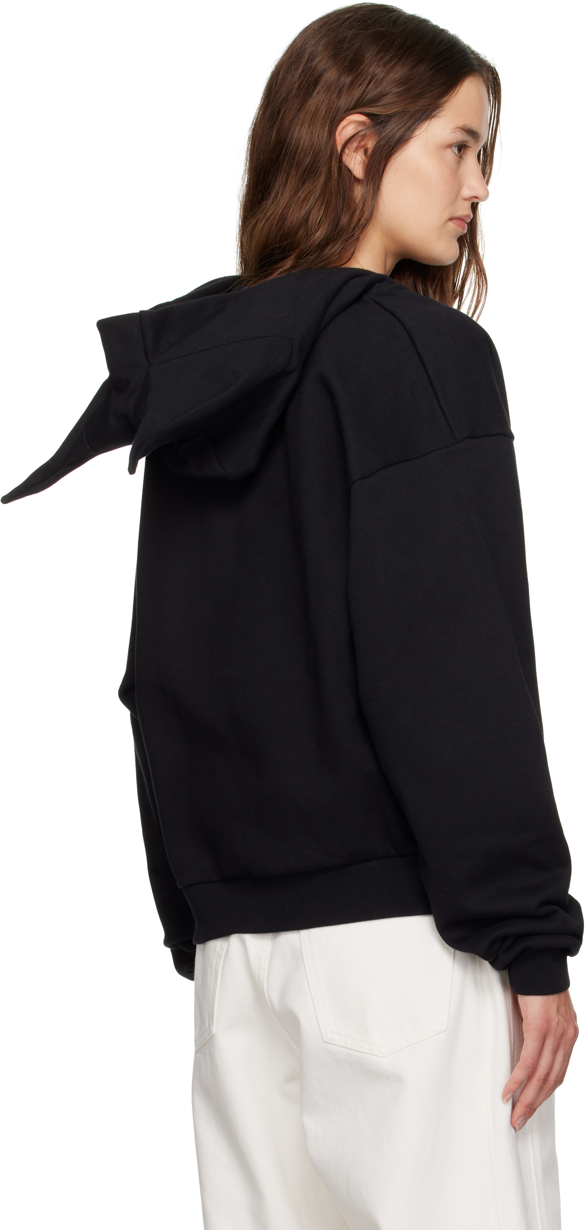 Coperni - Pull à capuche Maleficent noir à glissière - Disney