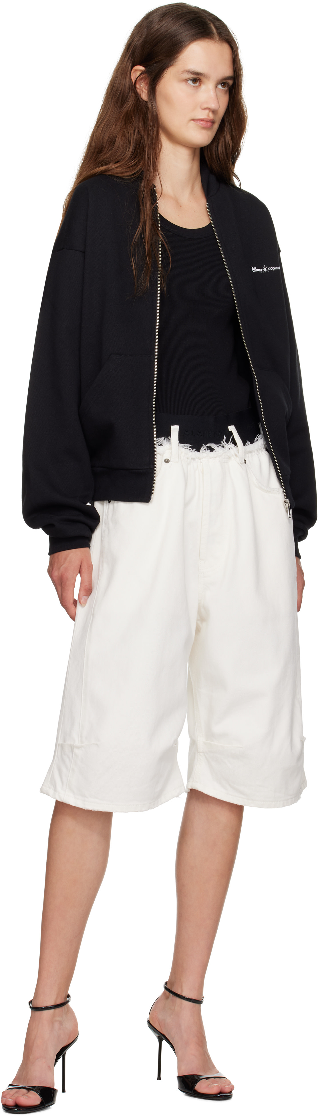 Coperni - Pull à capuche Maleficent noir à glissière - Disney