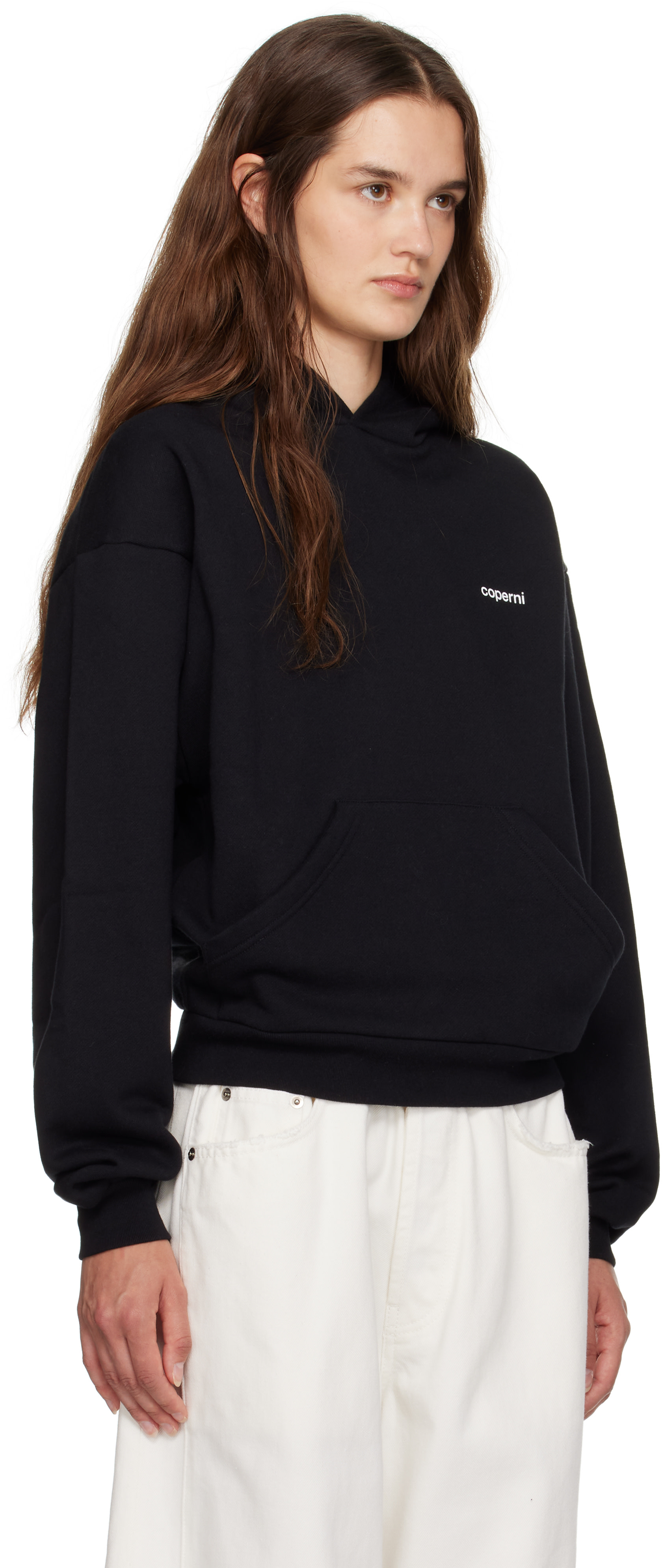 Coperni - Pull à capuche noir à appliqués de corne