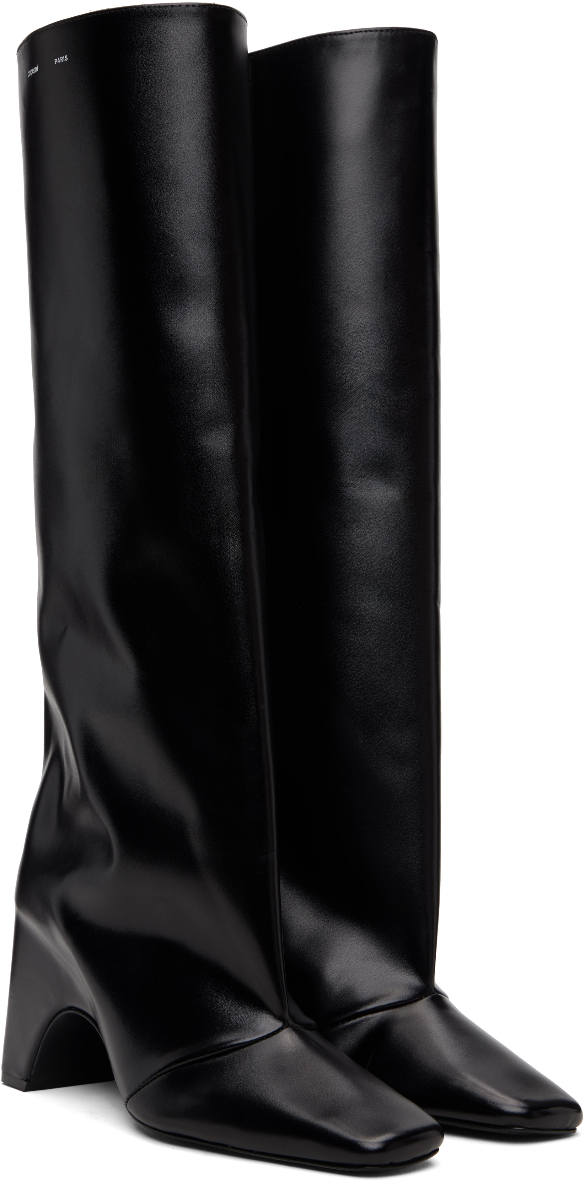 Coperni: Black Bridge Tall Boots | SSENSE