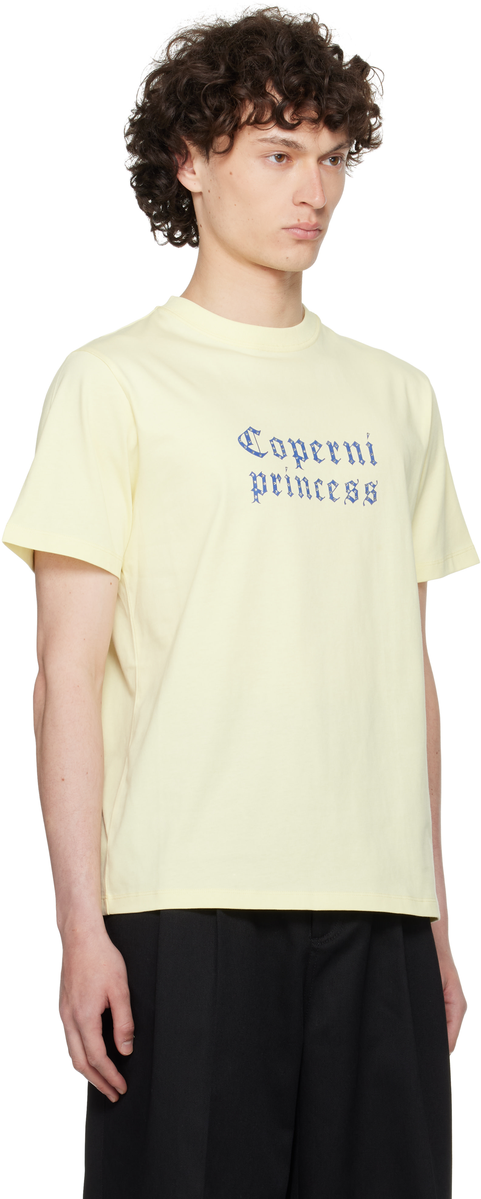 coperni disney スリムフィット　Tシャツ Coperni: Yellow Disney 'Princess' Slim-Fit T-shirt | SSENSE