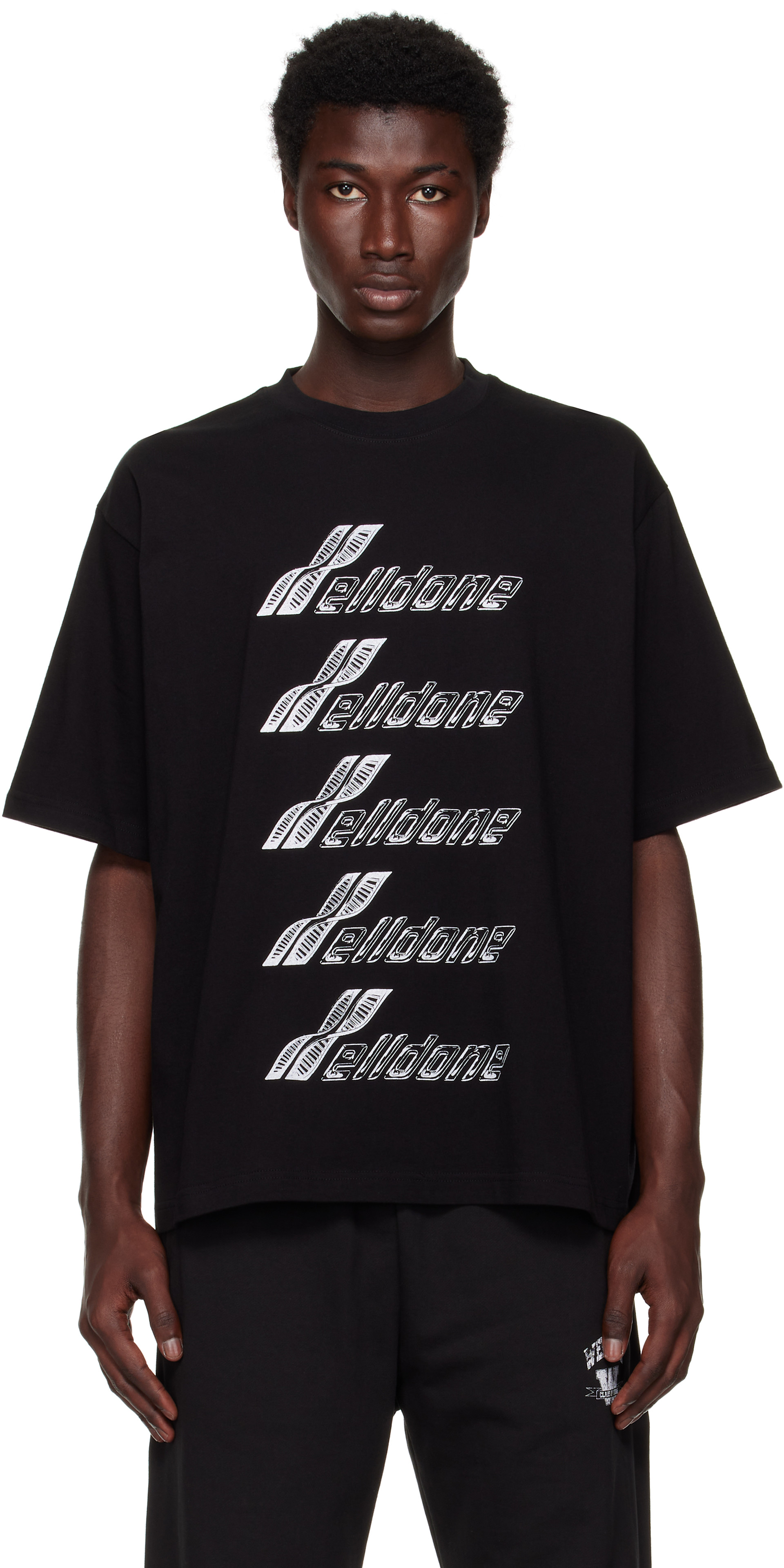 【値下げ】UNIF  ON1 JERSEY  黒  ナンバリング　Tシャツ 美品 1F ESSENTIAL TEE BLACK｜ブランド定番のベーシックTシャツ