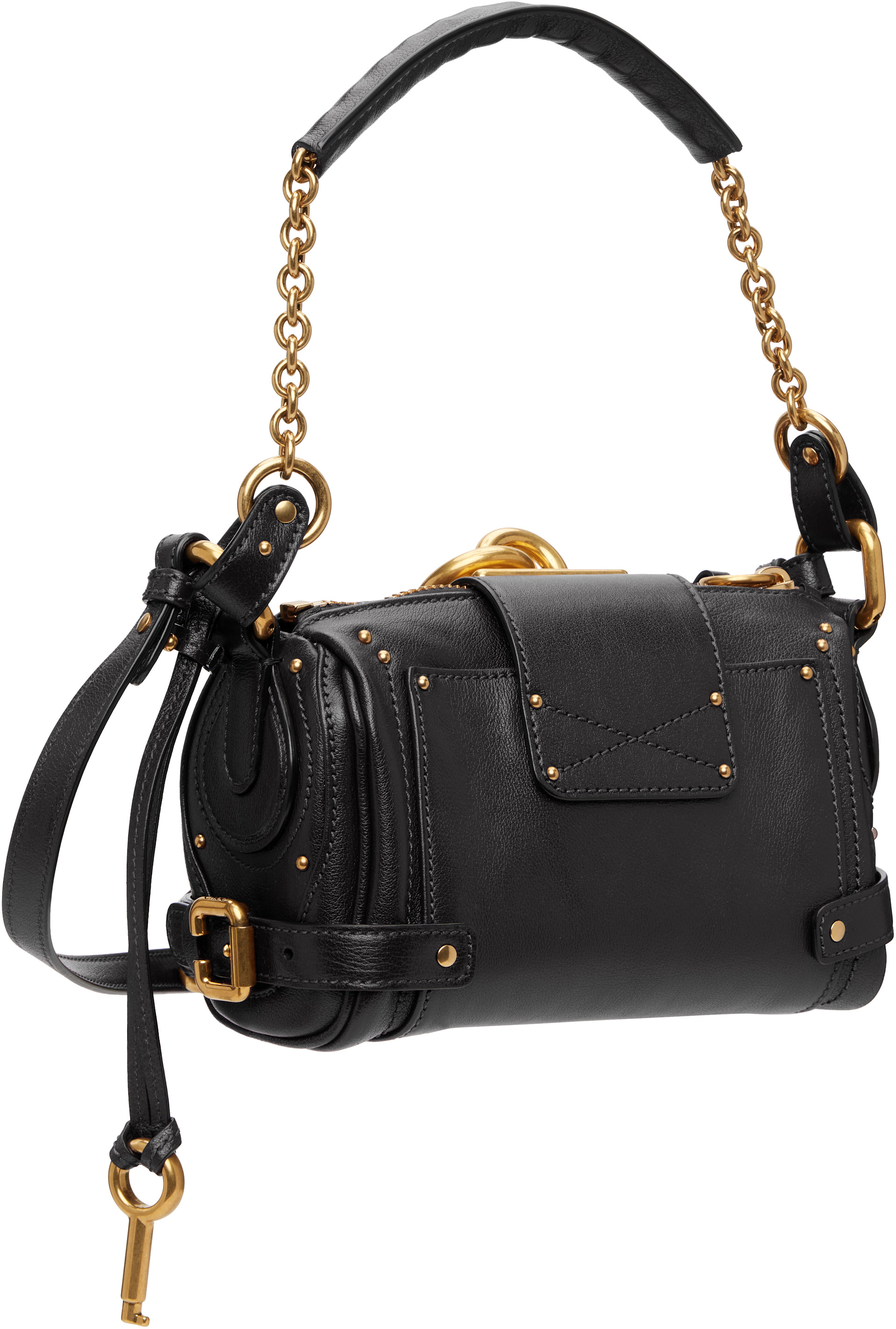 Chloé: ブラック スモール Paddington チェーンバッグ | SSENSE 日本
