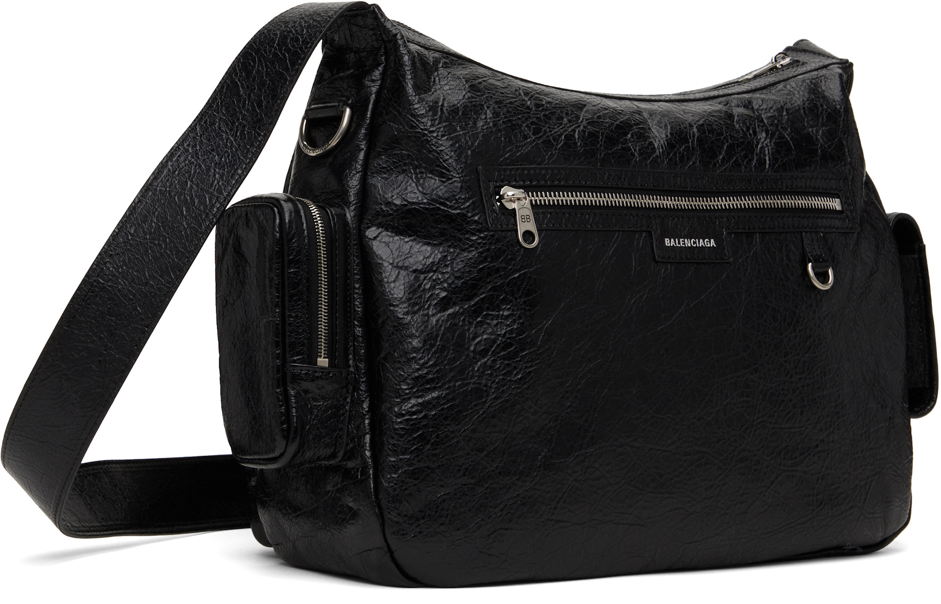 Balenciaga: Black Superbusy Messenger Bag | SSENSE