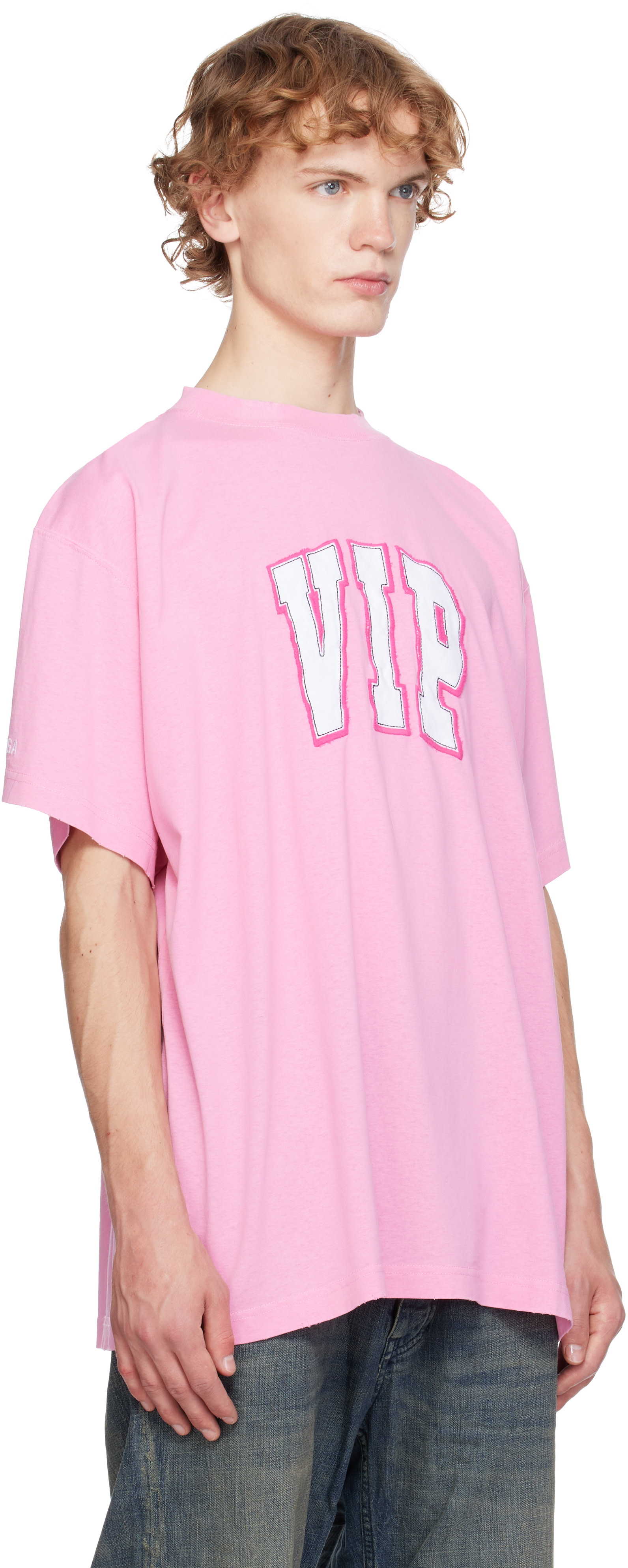 Balenciaga: ピンク 'VIP' オーバーサイズ Tシャツ | SSENSE 日本